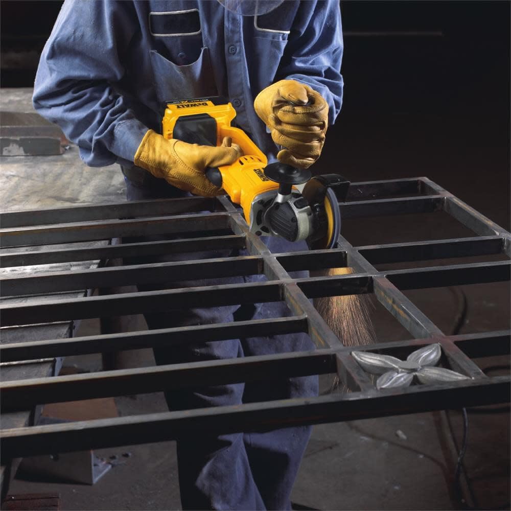 DEWALT DCG412B 20V MAX Lithium-Ion Cordless 4-1/2 Inch Angle Grinder (Tool Only) - Yellow - Perfect for Metal Cutting, Grinding, and Polishing in Construction, Welding, and DIY Projects