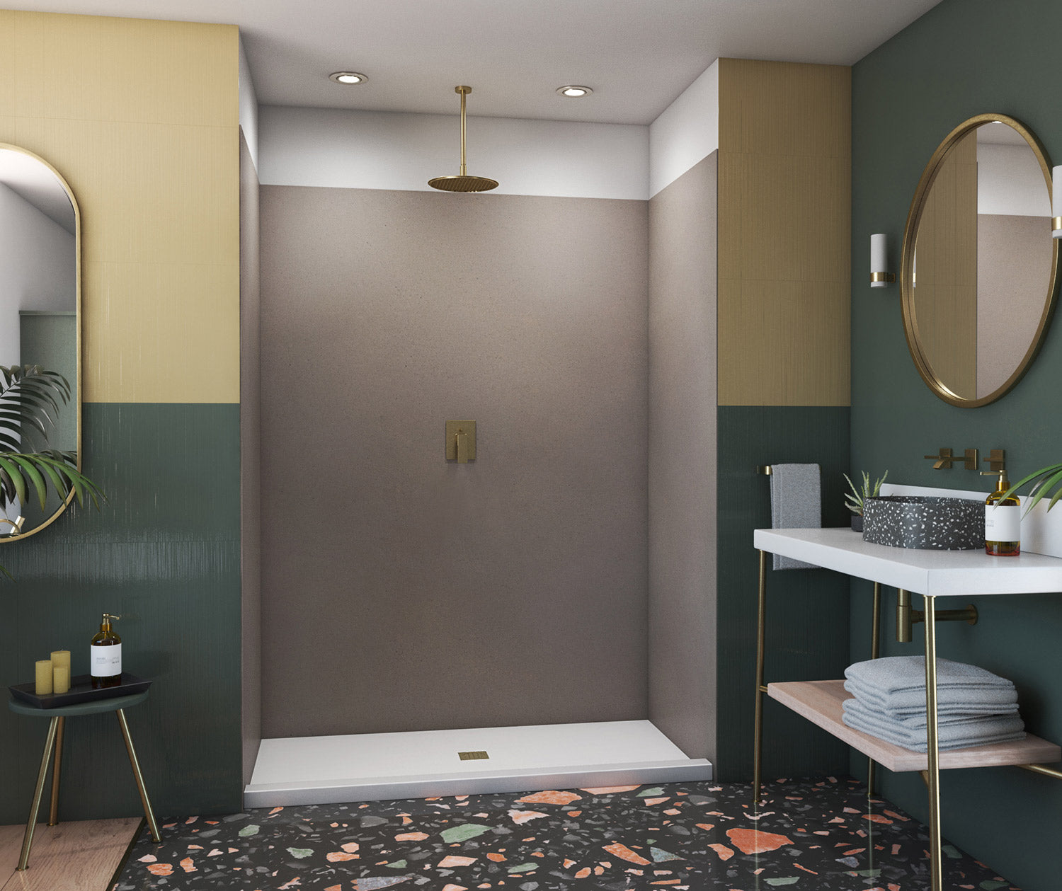 36x48x96 Swanstone Solid Surface Shower Wall Kit - Waterproof & Mold-Resistant Bathroom Remodeling Solution for Modern Homes & Commercial Spaces