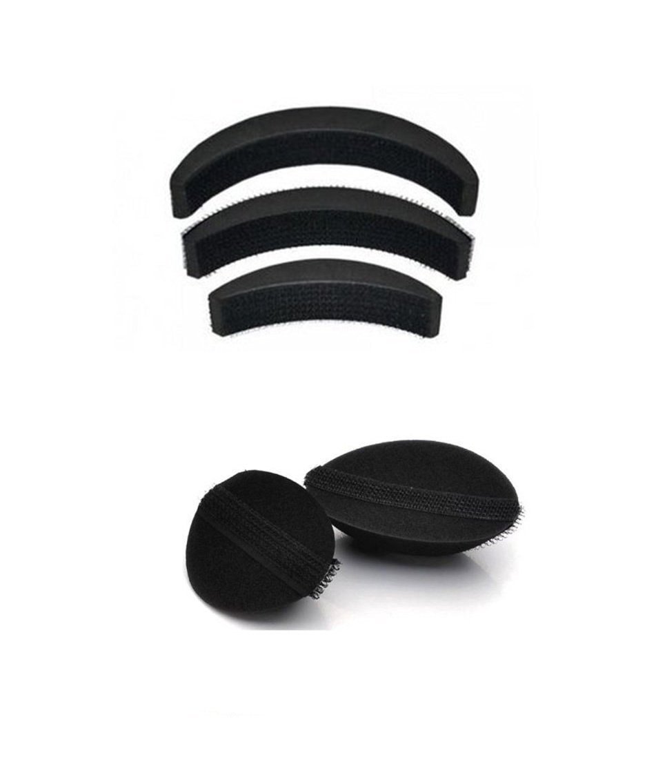5Pc Hair Accessories Set - 2Pc Oval Hair Volumizer & 3Pc Banana Bumpits for Volume & Style | Perfect for Weddings, Parties & Everyday Hairstyling