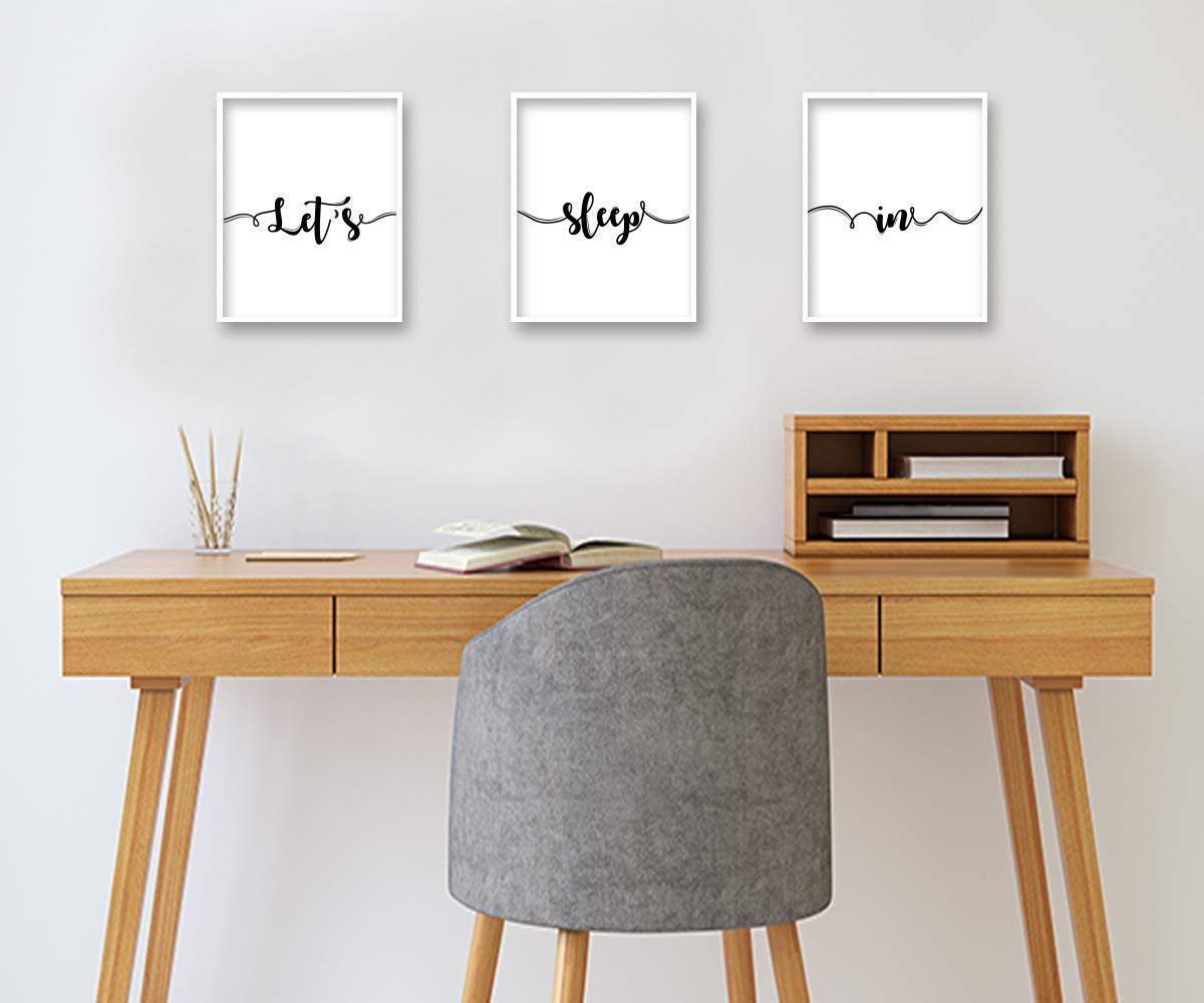 Cute Wall Art Set of 3 Unframed 8x10 Prints - Minimalist Bedroom & Living Room Decor - Perfect for Home, Nursery, and Office Wall Decoration