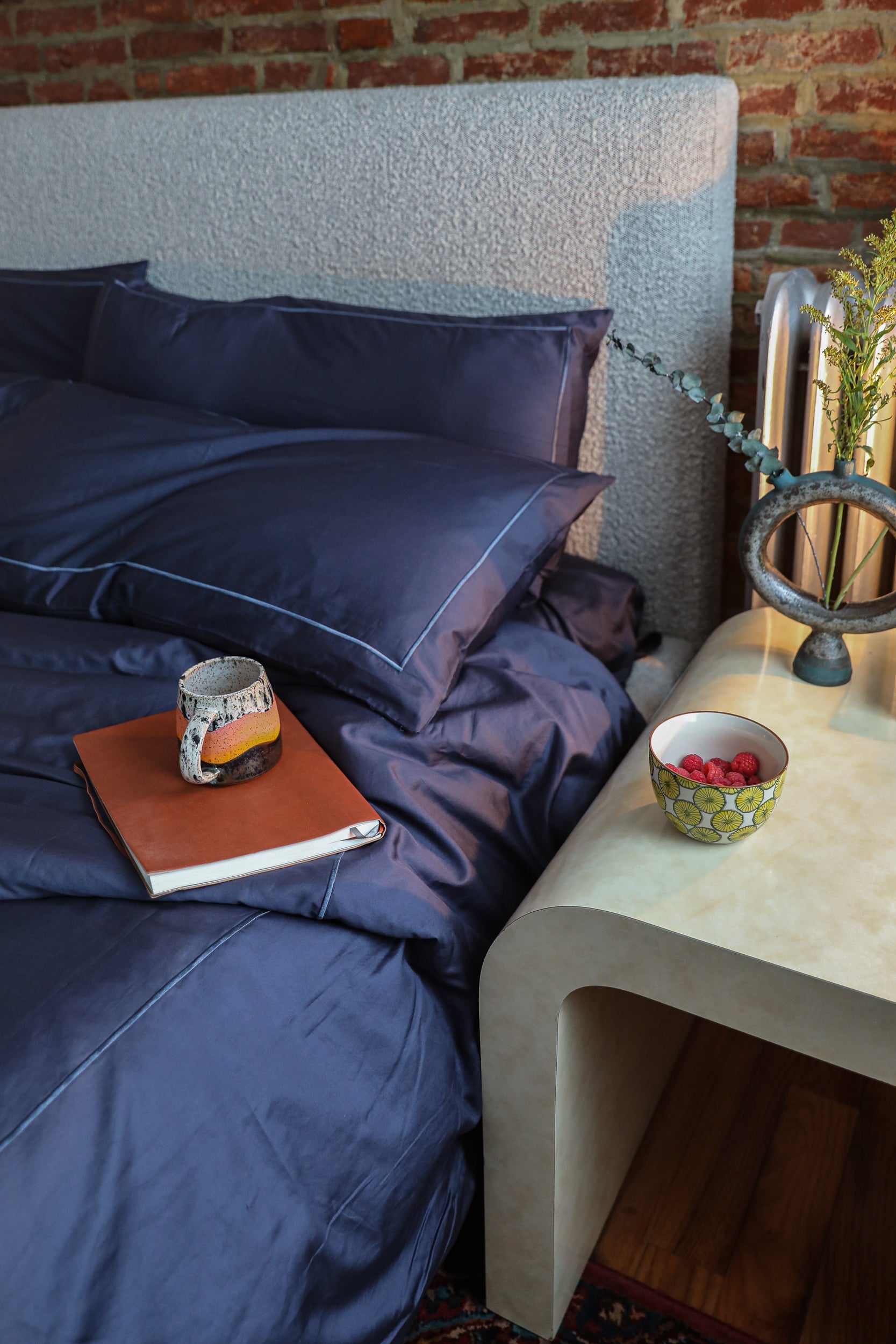 Premium Navy Blue Flat Sheet Set - Soft & Breathable 100% Cotton Bedding for Comfortable Sleep - Perfect for Home, Hotel, and Guest Room Use