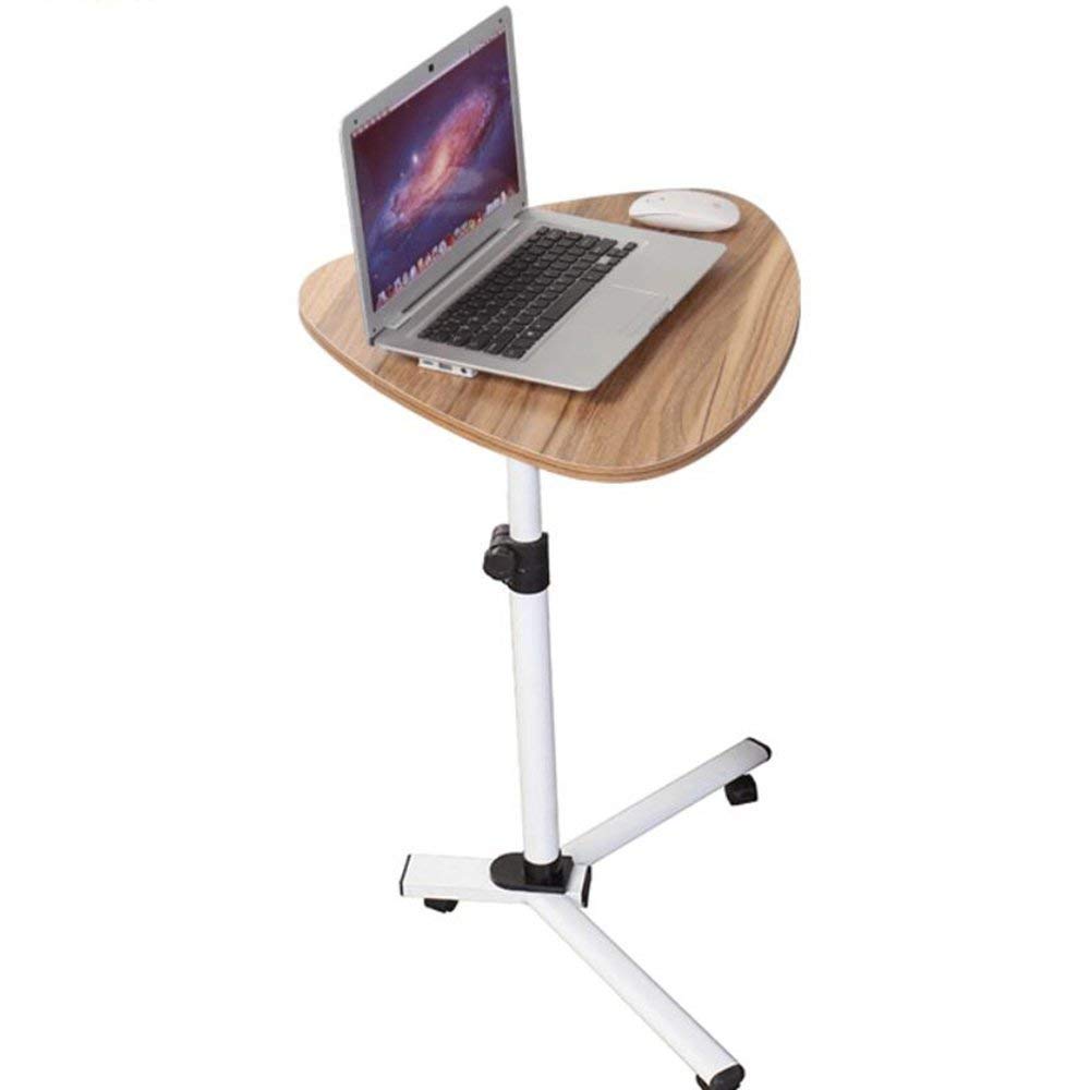 Adjustable Rolling Laptop Desk with Wheels - Portable Bedside Table for Work, Study, and Dining - Ideal for Small Spaces, Home Office, and Dorm Rooms (Color: 1001)