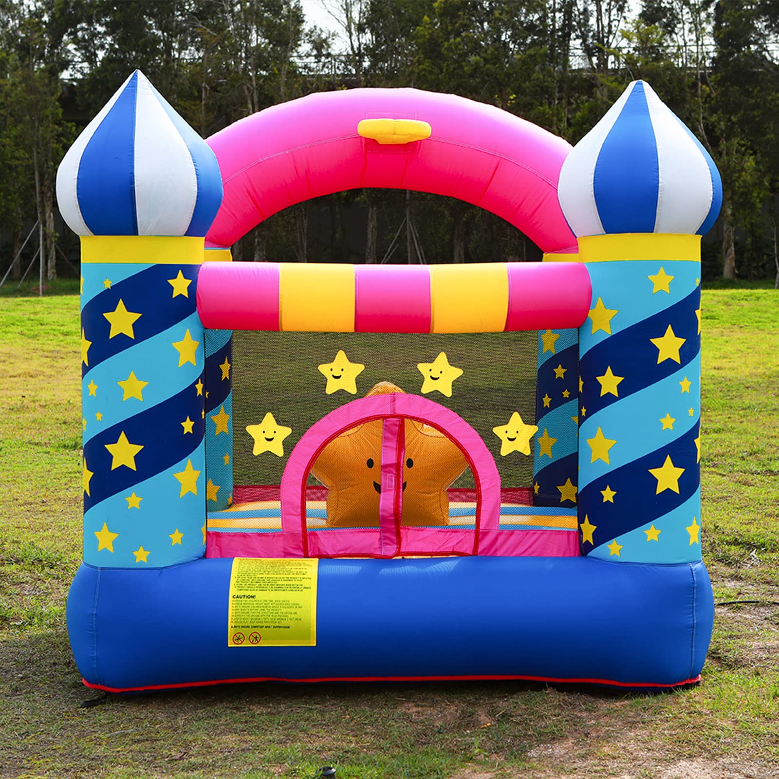 Doctor Dolphin Inflatable Bounce House for Kids - Toddler Play Center with Air Blower Pump - Perfect for Birthday Parties, Backyard Playdates & Indoor Entertainment