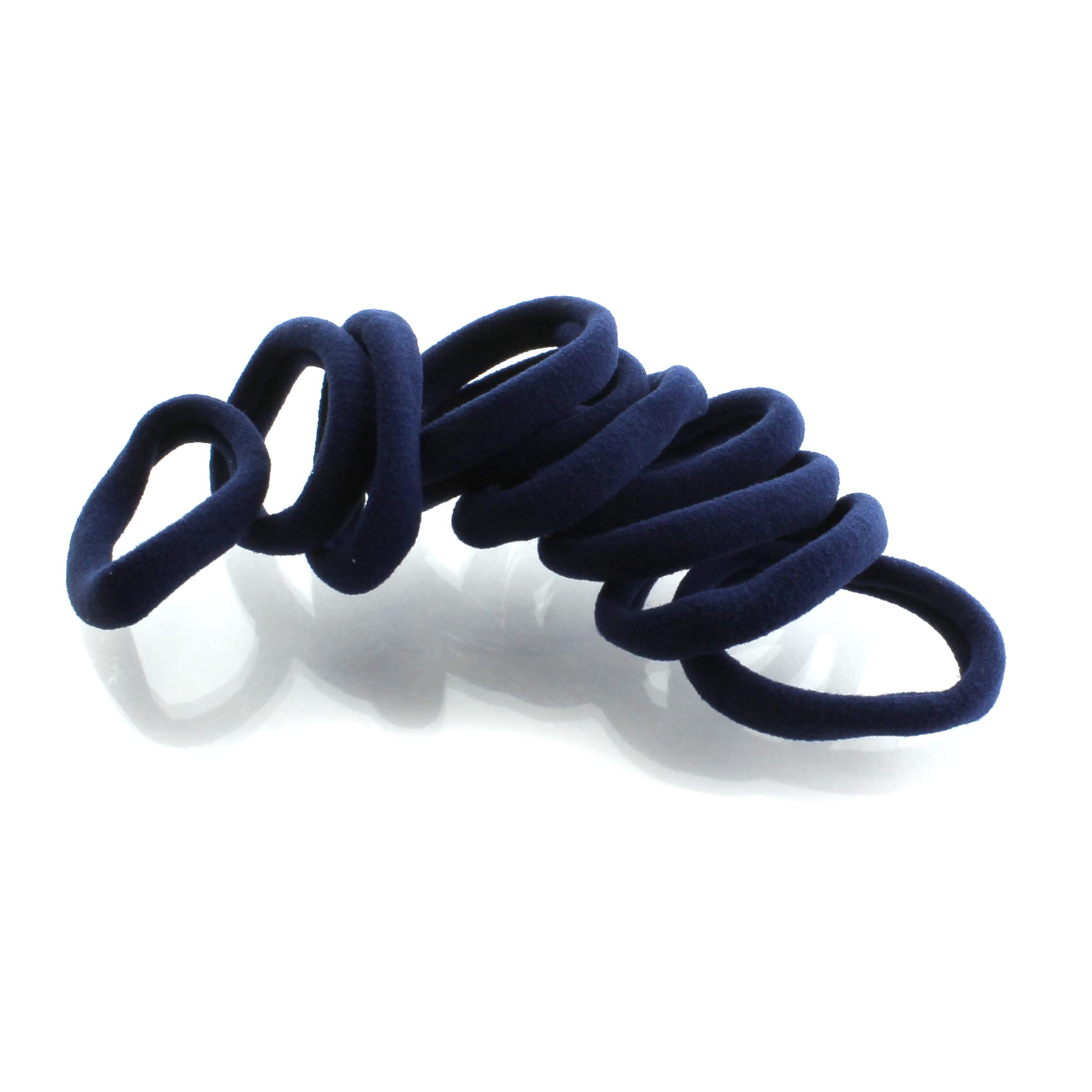 Premium Seamless Hair Bands for Girls - 100pcs Navy Blue Ponytail Holders - No Slip Hair Ties for School, Sports & Everyday Use