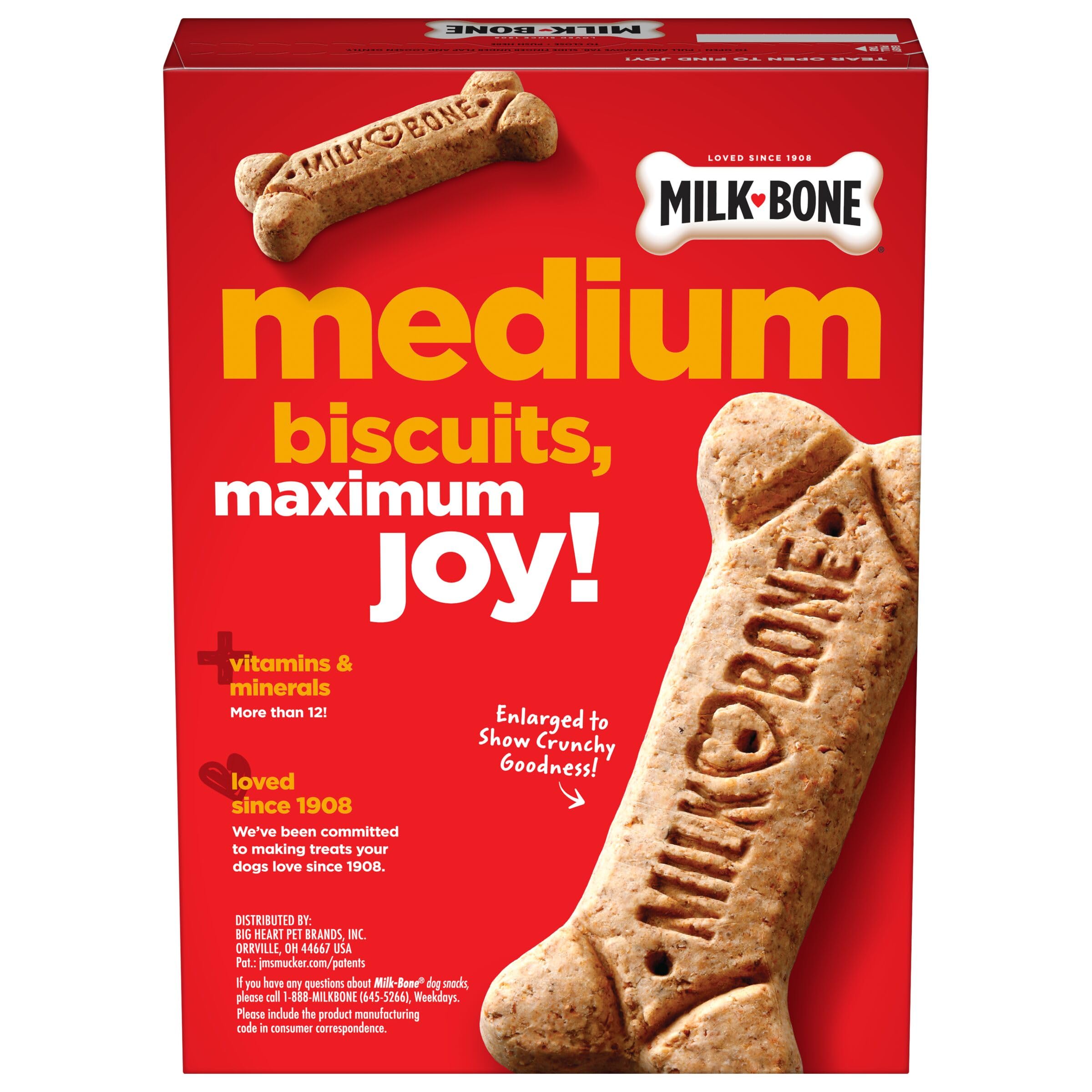 Milk-Bone Original Dog Treats for Medium Dogs - 24oz Crunchy Biscuits, Healthy Dental Care Snacks - Perfect for Training Rewards & Daily Treats (Packaging May Vary)