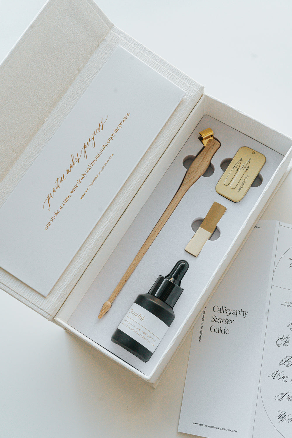 Mini Calligraphy Starter Kit for Beginners - Complete Hand Lettering Set with Pens, Ink & Practice Sheets - Perfect for DIY Art, Wedding Invitations & Bullet Journaling