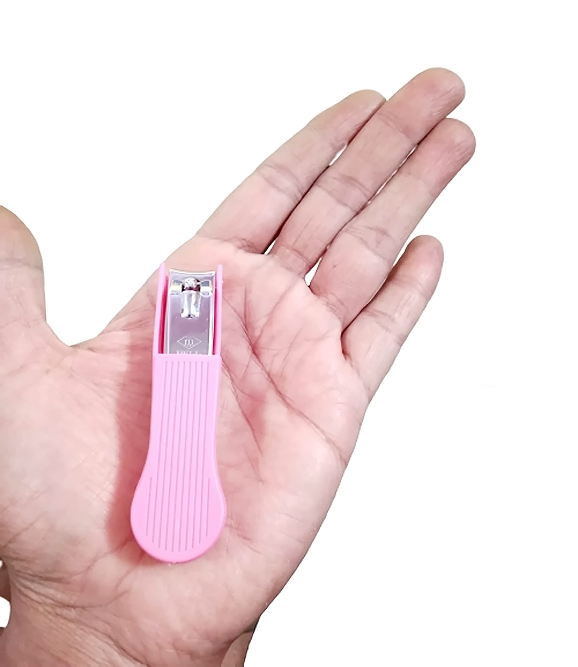 Premium Stainless Steel Nail Clipper Set with Nail Brush - Toenail & Fingernail Clippers with Plastic Guard, Manicure Pedicure Tools for Home Travel Grooming Kit (1 Clipper + 1 Cleaning Brush) - Perfect for Daily Nail Care, Salon Professionals & Travel Essentials