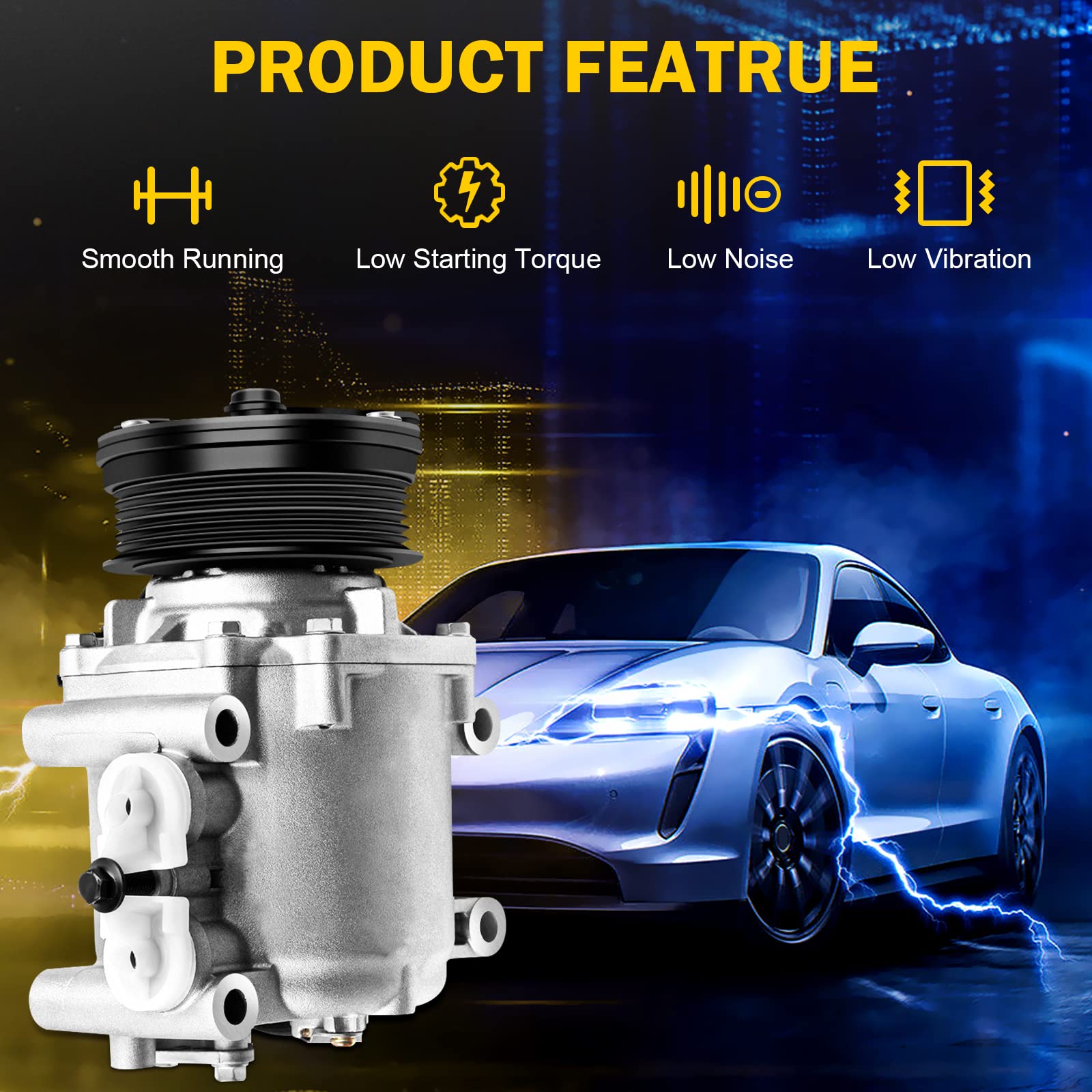 2005-2007 Ford Five Hundred & Mercury Montego AC Compressor with Clutch - Replacement Part 10851AC - Perfect for Summer Car Cooling & HVAC System Repair