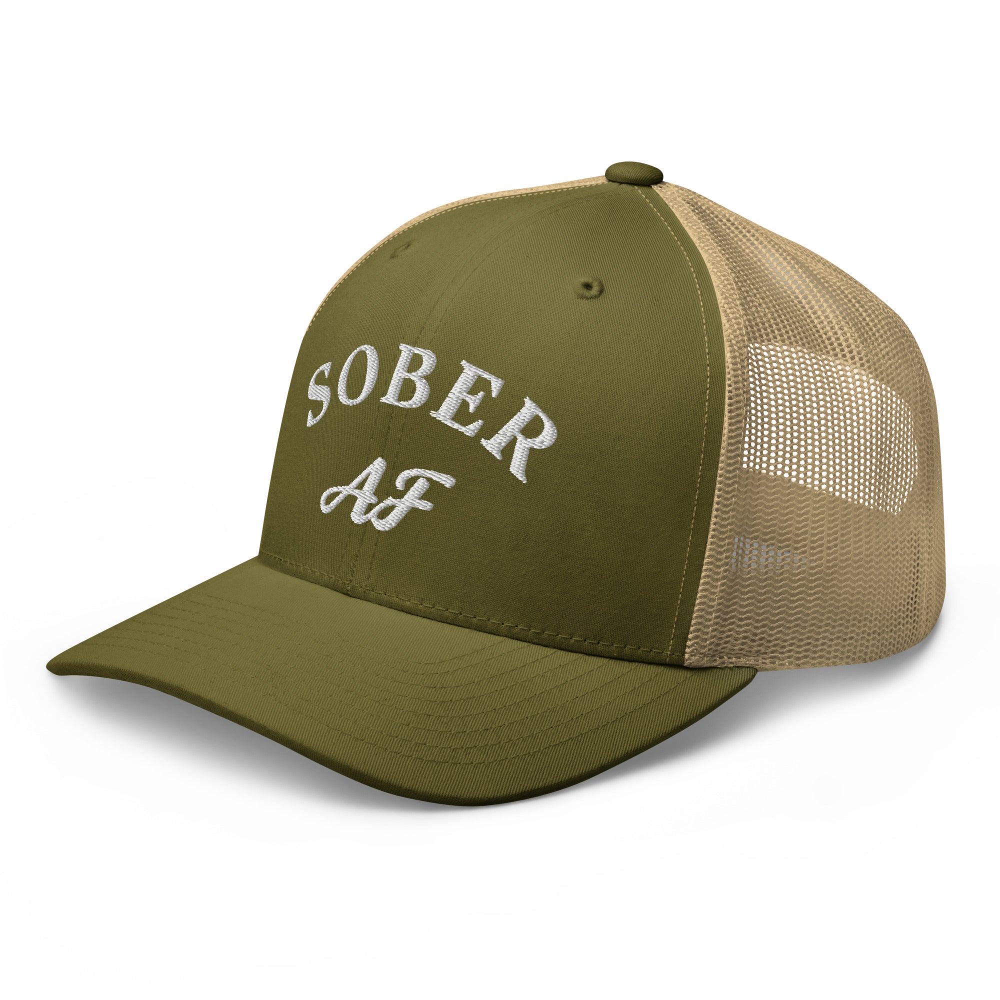 Sober AF Embroidered Trucker Hat - Funny Novelty Baseball Cap for Men & Women - Perfect for Parties, Festivals, and Everyday Wear