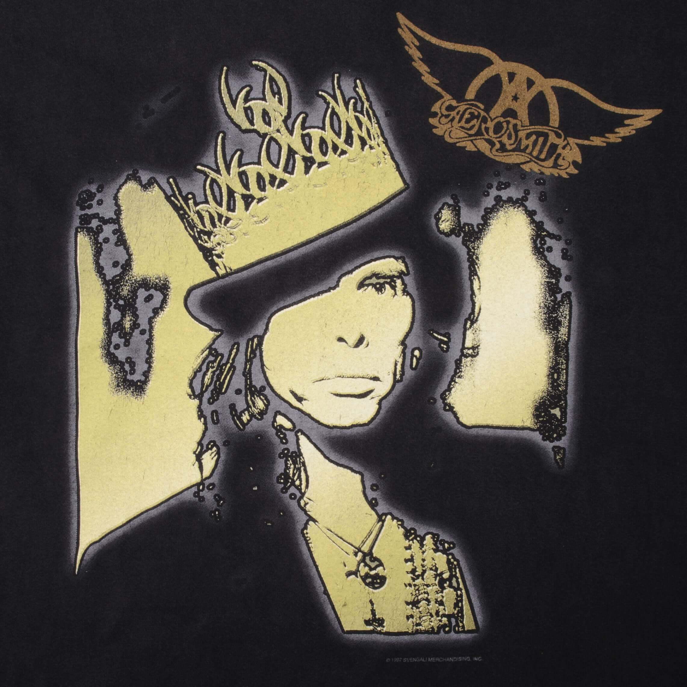 Vintage Aerosmith Nine Lives Tour 1997-1998 Band T-Shirt XL - Classic Rock Tee for Concerts & Music Fans