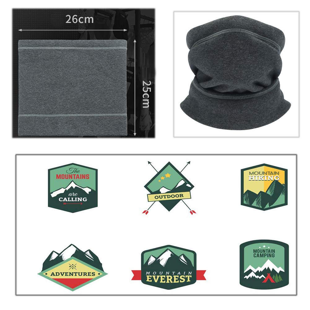 Winter Fleece Neck Gaiter & Face Scarf - Cold Weather Ski Mask, Balaclava Half Mask for Men & Women - Perfect for Skiing, Snowboarding, Hiking and Outdoor Activities