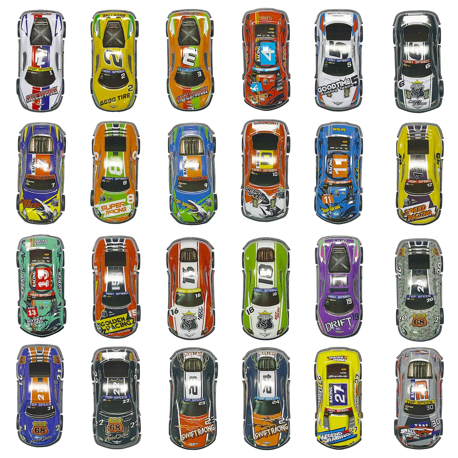 24-Piece Mini Pull Back Race Car Toy Set for Kids - 2.7 Inch Small Vehicles for Boys & Girls Ages 3-5 | Fun Toddler Toys, Birthday & Easter Gifts | Perfect for Playtime, Party Favors & Learning Fine Motor Skills