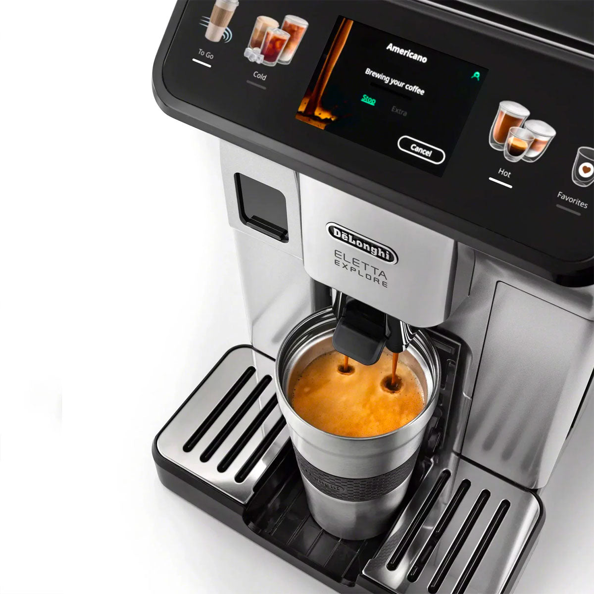 DeLonghi Eletta Explore ECAM45086S Automatic Espresso Machine with LatteCrema System - Perfect for Home Baristas & Coffee Lovers (Ideal for Kitchens, Offices & Gifting)