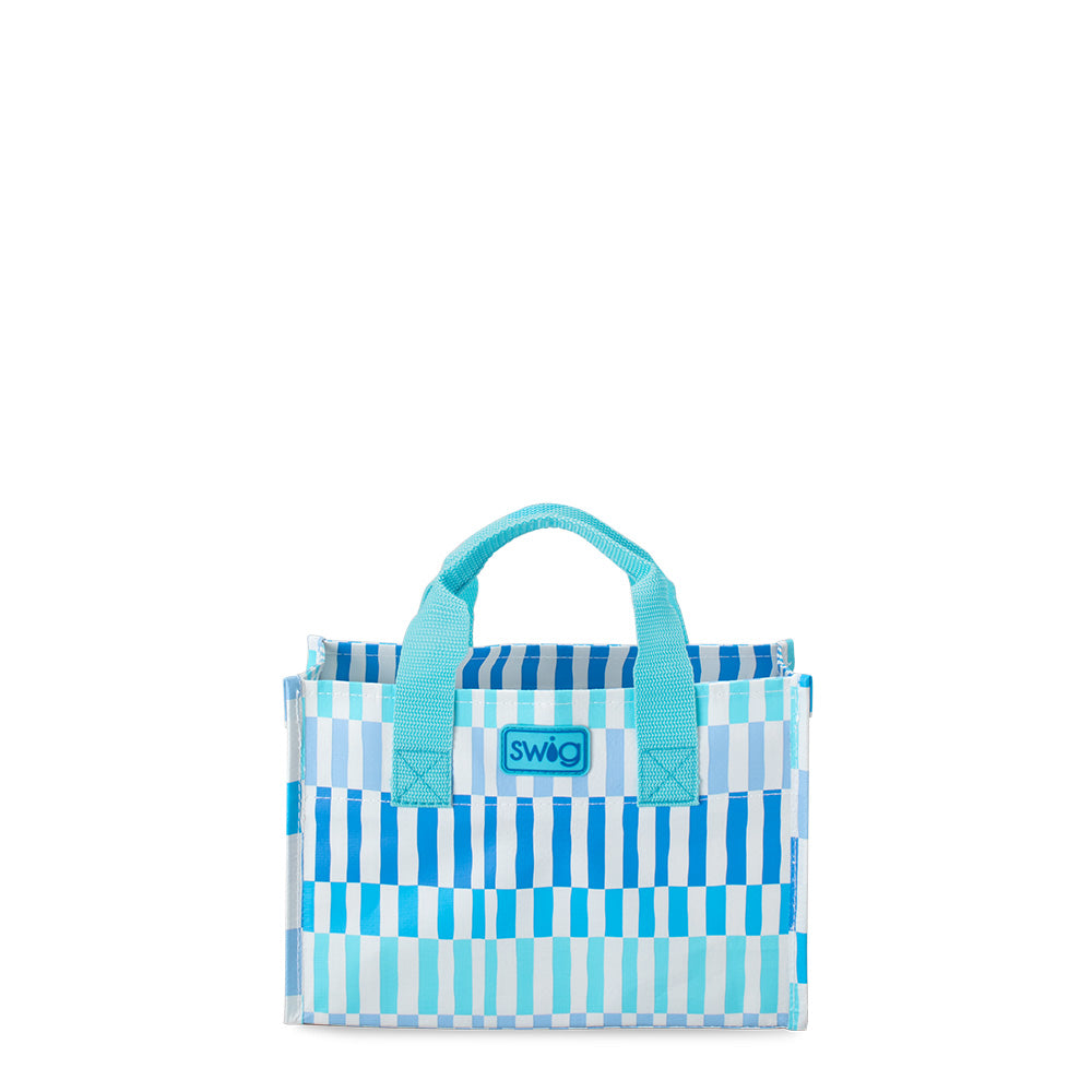 Eco-Friendly Glacier Stripe Reusable Gift Bags Small - Perfect for Christmas, Birthday & Party Favors - Washable & Durable Fabric Gift Pouches for Sustainable Gifting