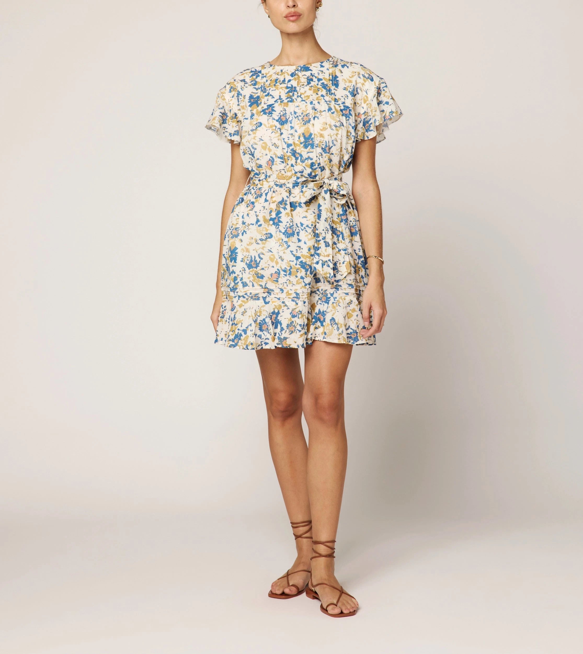 Lynn Mini Dress with Carina Print - Floral Summer Dress for Women, Casual & Party Wear, Perfect for Dates, Vacations & Night Out