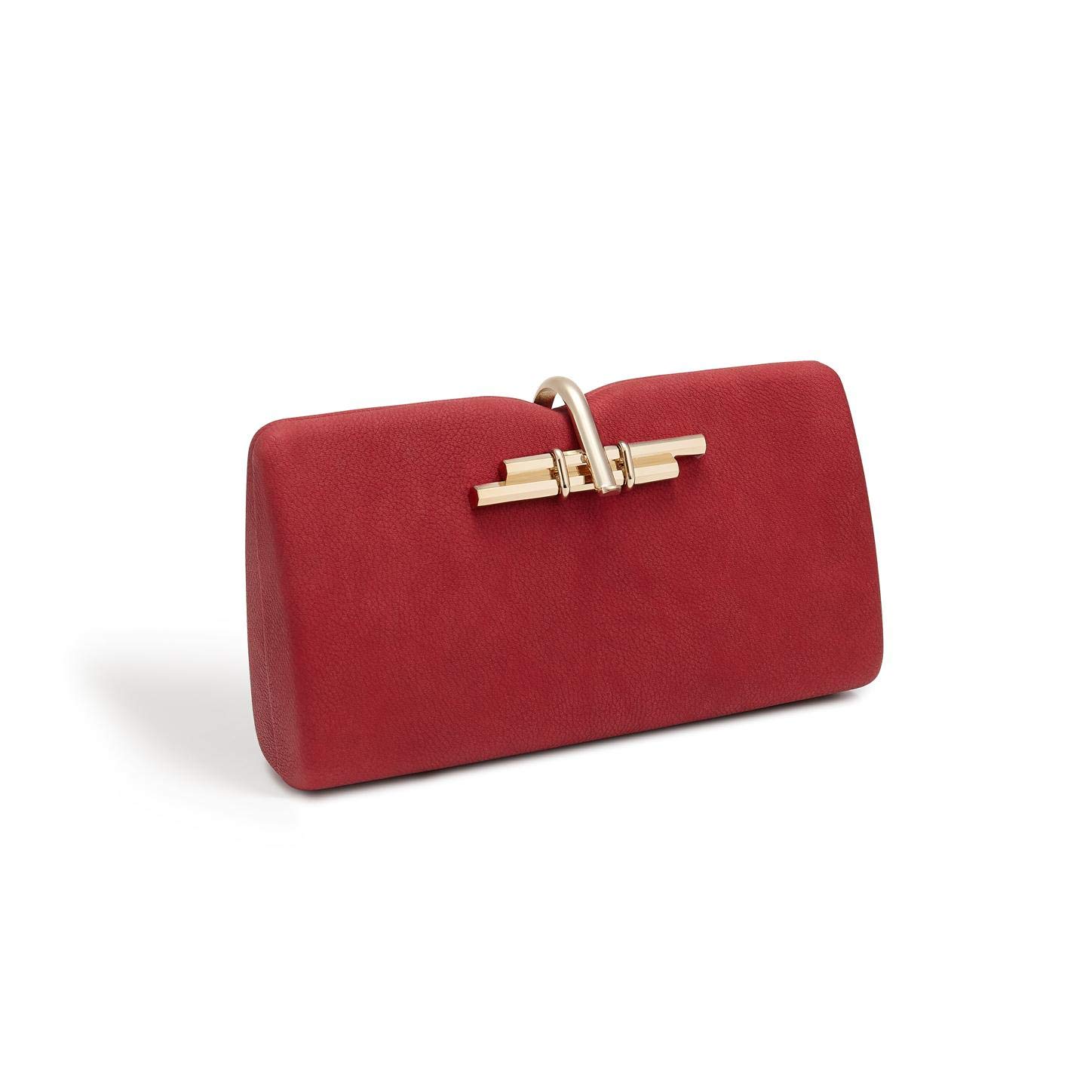 LaBante London Vegan Leather Red Clutch Purse for Women - Stylish Evening Bag, Handbag, Party Clutch - Perfect for Parties, Weddings & Special Events
