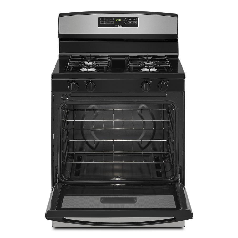 Amana AGR6303MMS 30 Inch Gas Range with Bake Assist Temperature Control - Perfect for Home Kitchens & Baking Enthusiasts