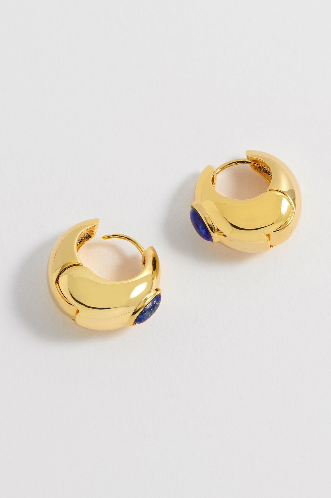 Chunky Gemstone Hinge Hoop Earrings for Women - Dainty Boho Jewelry for Everyday Wear & Special Occasions