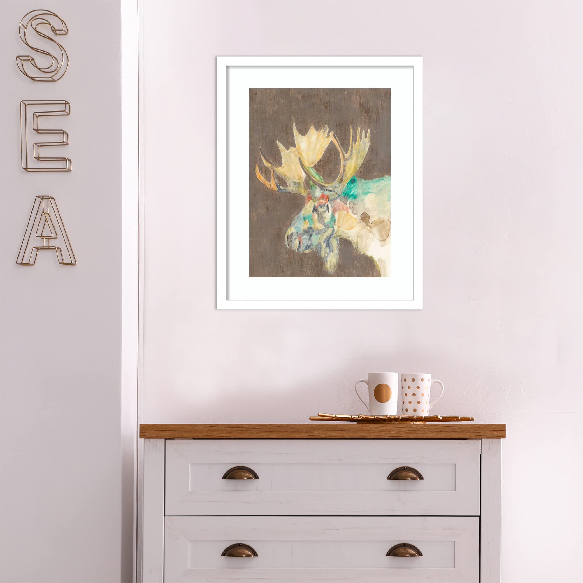 Amanti Art Framed Wall Art Print 21x17 - Rustic Wildlife IV by Jennifer Goldberger | Animal Wall Decor for Farmhouse, Living Room, Bedroom, Bathroom & Kitchen | Perfect for Home & Office Decoration