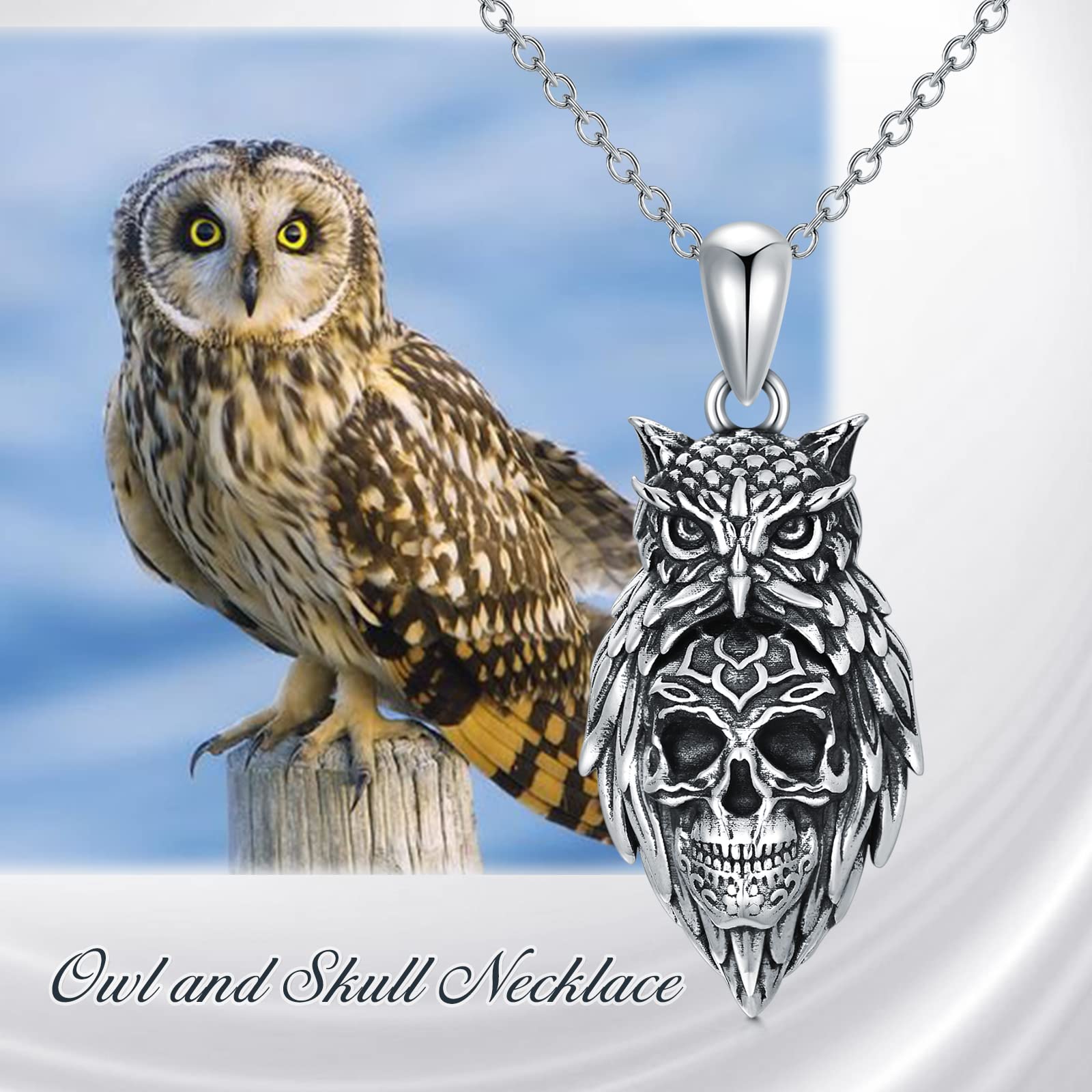 925 Sterling Silver Animal Pendant Necklace - Owl, Highland Cow, Squirrel, Fox, Otter, Bunny & Dog Charms | Unique Jewelry Gifts for Women & Men | Perfect for Birthday, Christmas & Everyday Wear