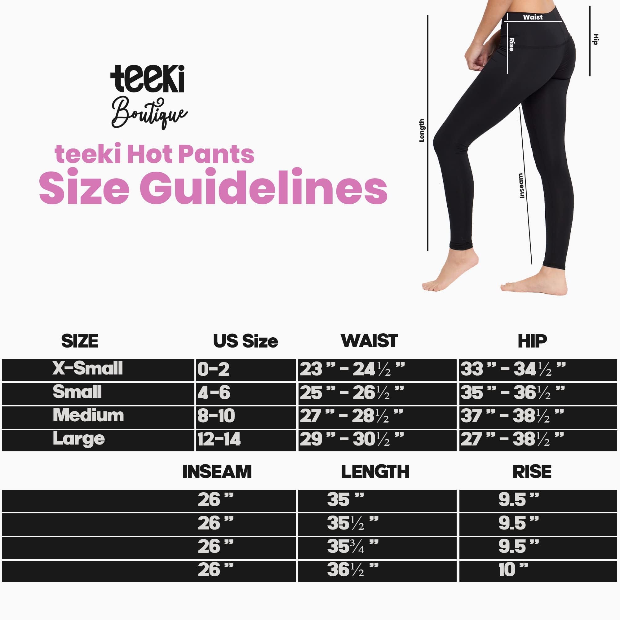 Teeki Hot Pants Leggings for Women - USA Made Sustainable Eco-Friendly Luxury Yoga Pants, Quick Dry & Breathable Workout Leggings - Perfect for Yoga, Pilates, Gym & Running