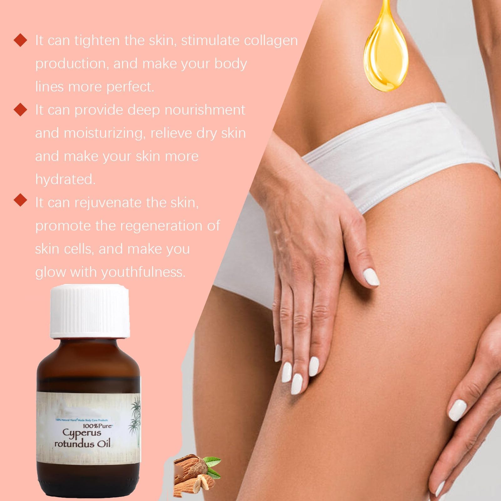 **Pure Cyperus Rotundus Oil for Hair Removal - Natural & Effective Depilatory Solution for Smooth Skin - Perfect for DIY Waxing & Skincare at Home**