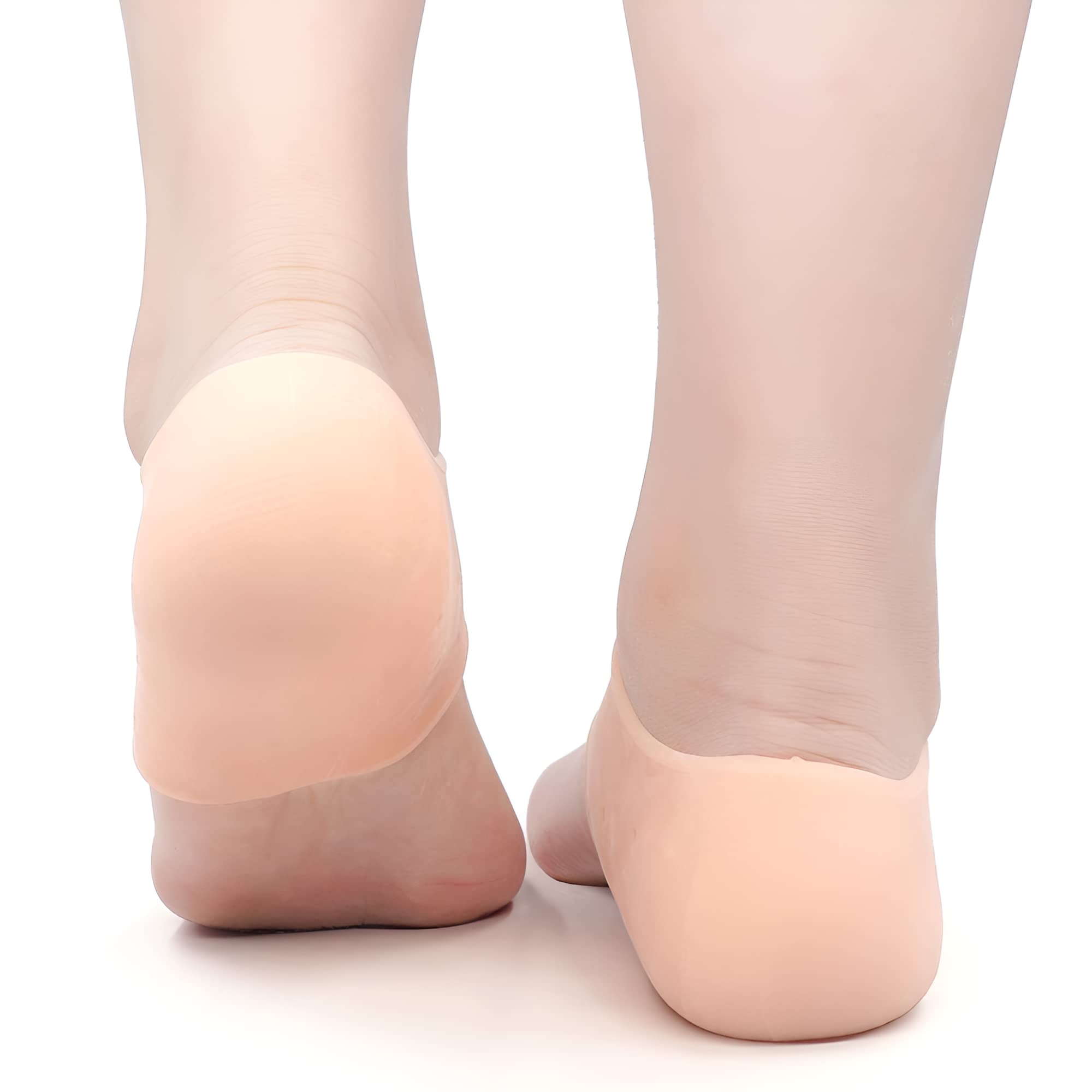 **Silicone Gel Heel Pad Socks for Pain Relief - 1 Pair for Men & Women | Plantar Fasciitis, Heel Spurs & Achilles Tendonitis Support | Comfortable & Breathable for All-Day Wear | Perfect for Running, Walking & Workouts**