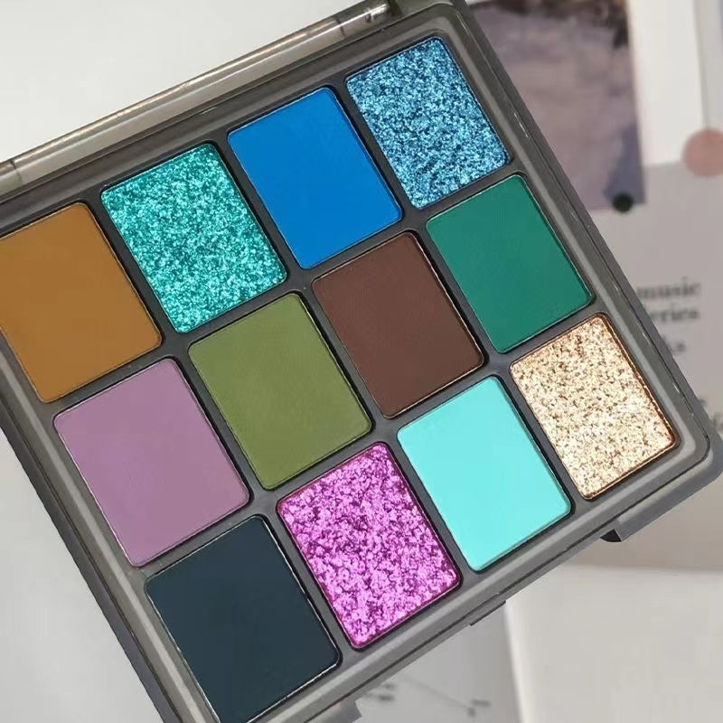 CHOIZ BEAUTY 12-Color Phalaenopsis Eyeshadow Palette - Vegan, Cruelty-Free Makeup for Day & Night Looks - Perfect for Parties, Weddings & Professional Makeup Artists