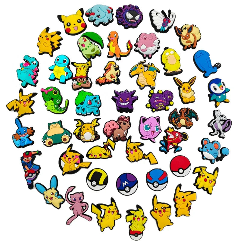 MINISO Cute Cartoon Pokemon Anime Turtle Bird Shoe Charms - DIY Shoe Buckle Accessories for Sneakers & Sandals - PVC Shoe Decorations for Kids & Teens - Perfect Christmas Gifts & Party Favors - Great for Cosplay, School Fashion & Daily Wear