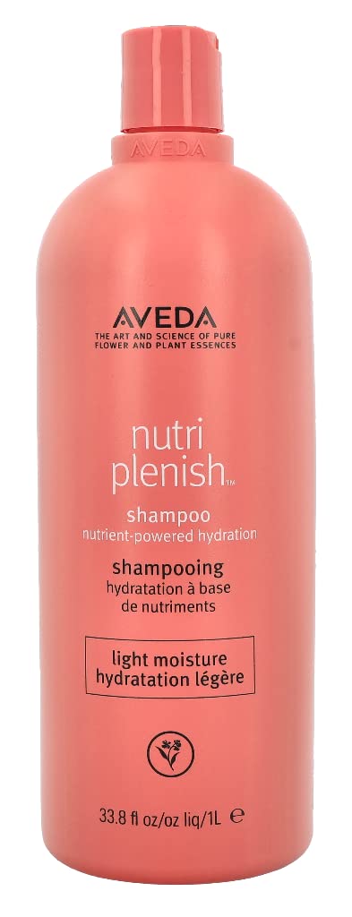 Aveda Nutriplenish Shampoo Light Moisture - Superfood Shampoo for Dry Hair with Organic Pomegranate Oil, Coconut Oil & Mango Butter | 94% Naturally Derived, 33.8 Fl Oz | Hydrating & Nourishing for Daily Hair Care Routine