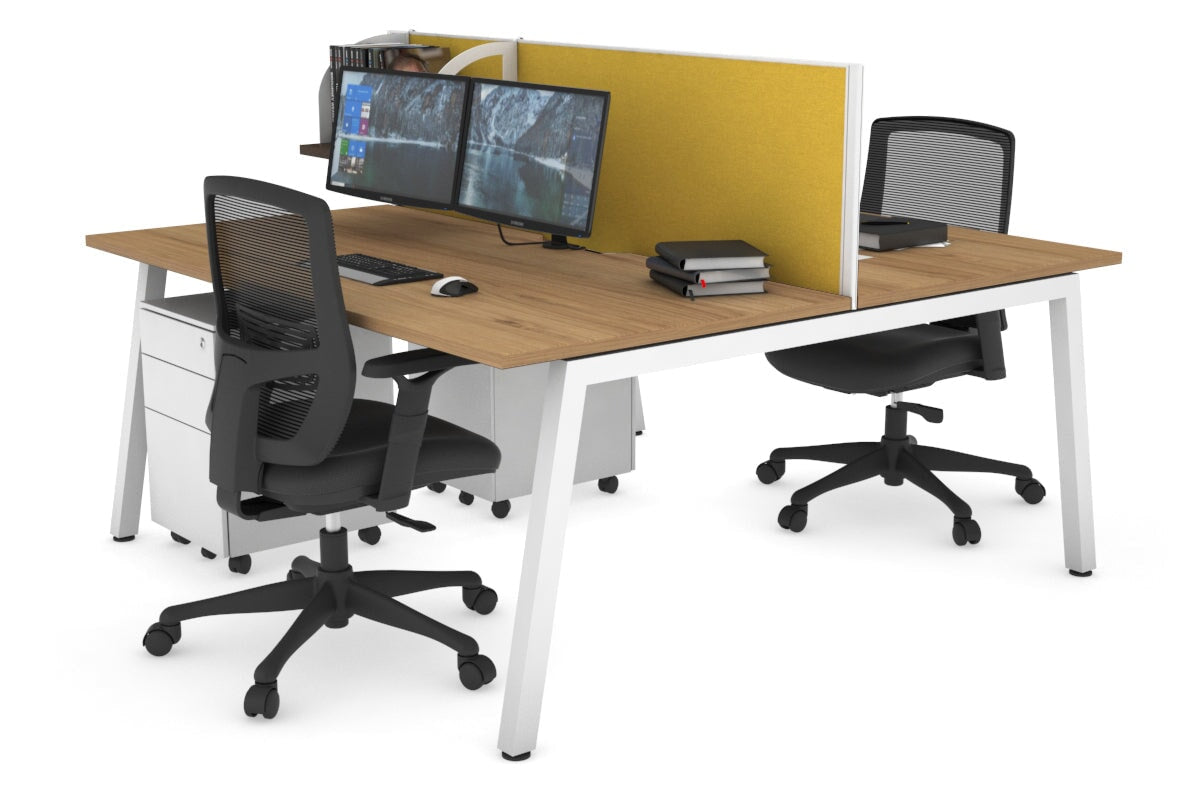 Quadro 2-Person Office Workstation Desk - 1800L x 800W with Cable Management - Perfect for Shared Workspaces & Collaborative Offices