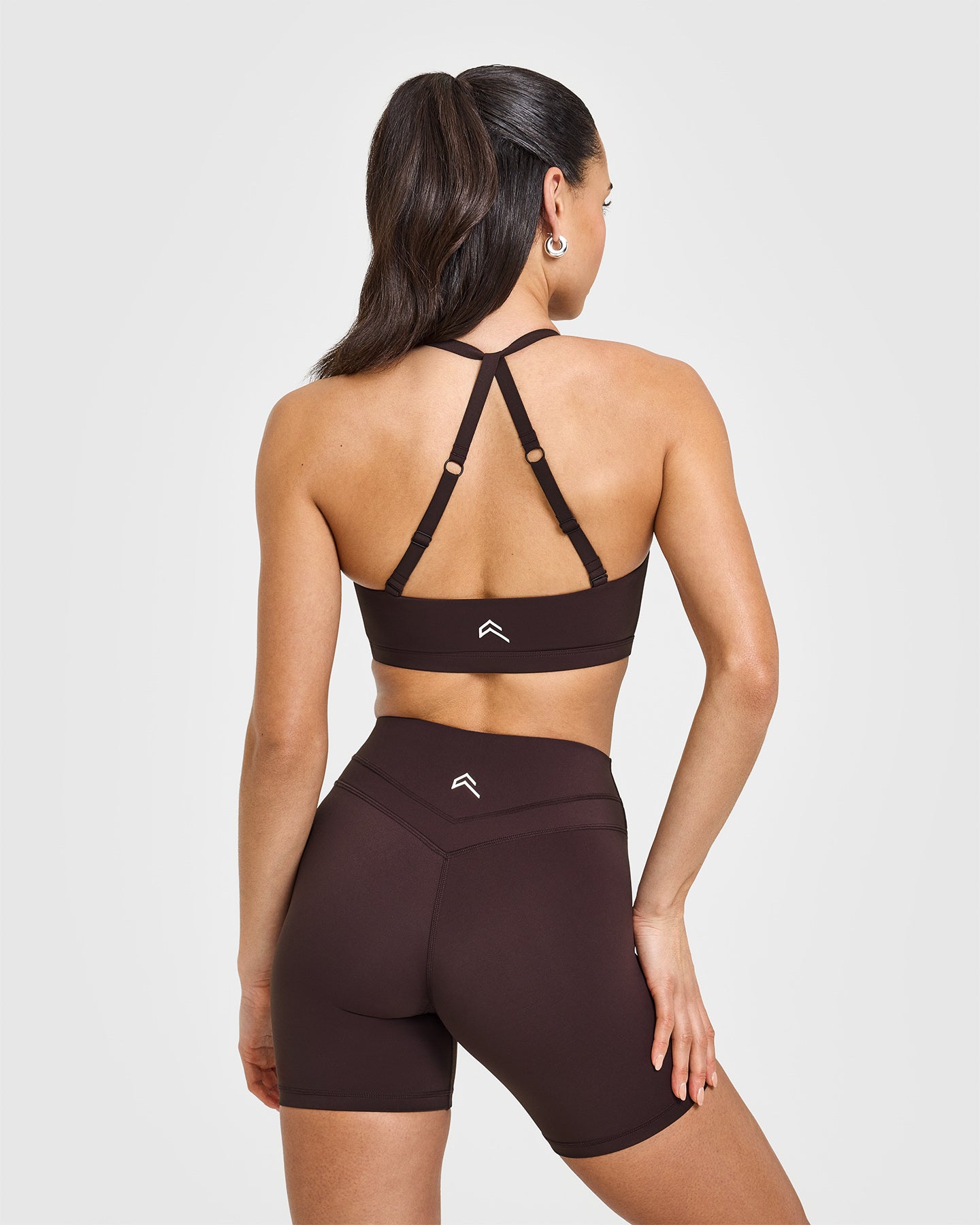 High Support Unified Twist Sports Bra in Plum Brown - Perfect for Yoga, Running & Gym Workouts