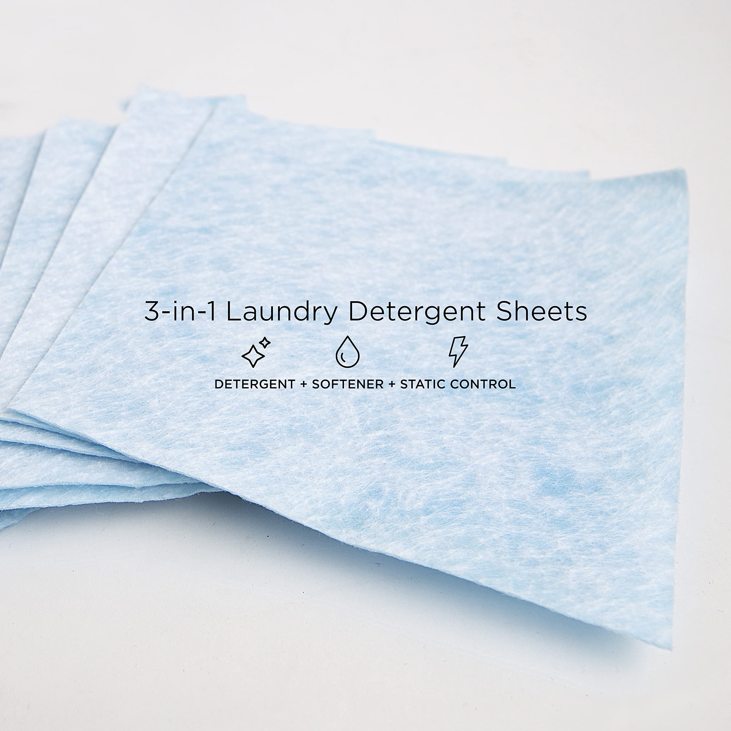 3-in-1 Laundry Detergent Sheets - 20 Loads | Fresh Scent Liquidless Soap Sheets with Fabric Softener | Eco-Friendly, Travel Size for College, Camping, RV | Made in USA | Perfect for Travel, Dorm Rooms & Outdoor Adventures