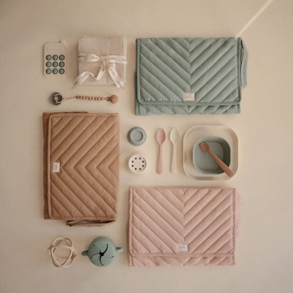 Mushie Portable Baby Changing Pad - Waterproof & Travel-Friendly Diaper Changing Mat for On-the-Go Parents - Perfect for Nursery, Travel, and Outdoor Use