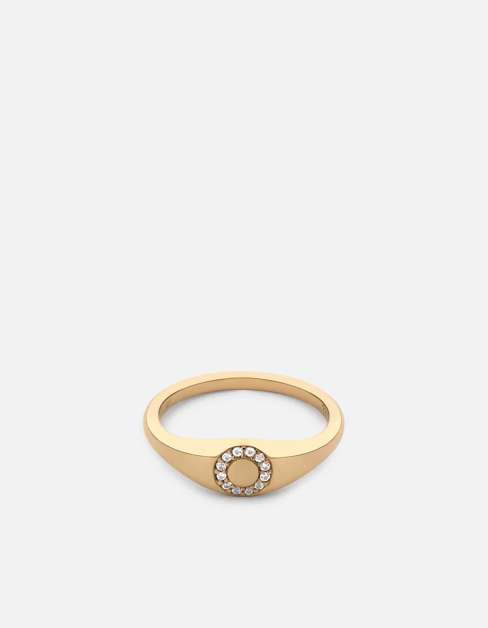Polished Gold/White Sapphire