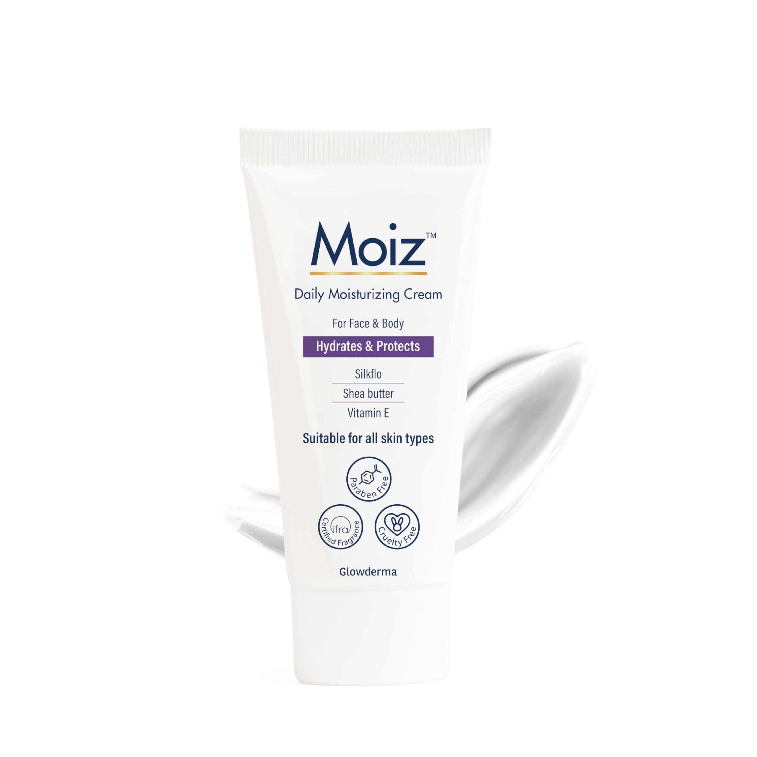 Moiz Daily Moisturizing Face & Body Cream with 9 Hydrating Ingredients | Fragrance-Free, Paraben-Free & Cruelty-Free | Ideal for Sensitive Skin | Perfect for Dry Skin Care & Daily Moisturizing Routine