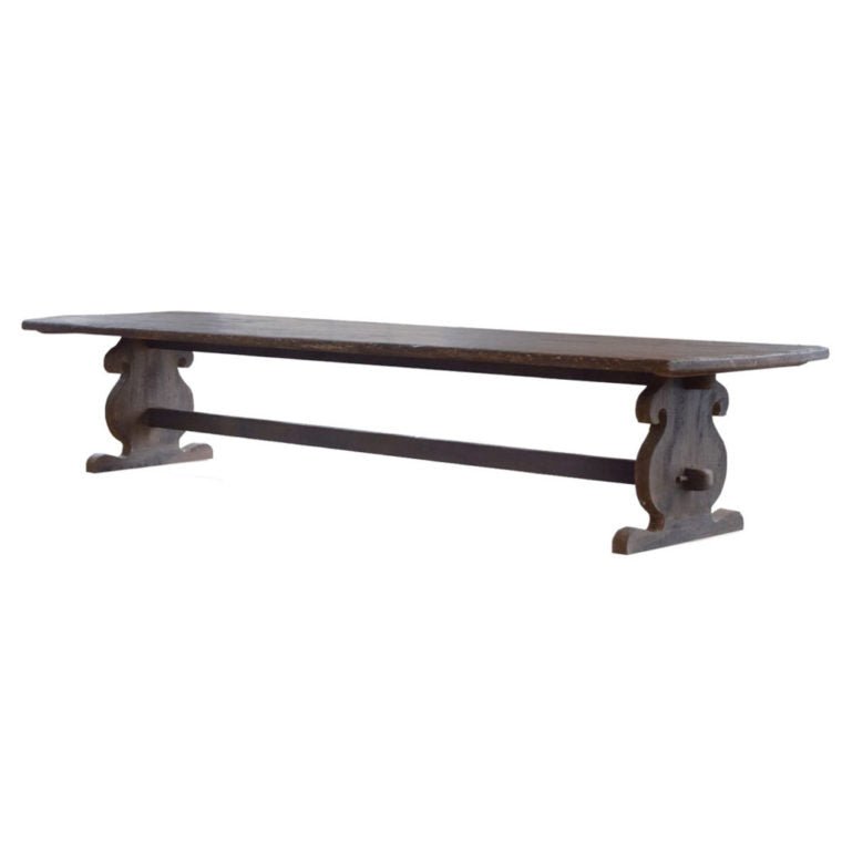 Handmade Indian Designer Wooden Rectangular Dining Table - Solid Wood Farmhouse Table for Kitchen & Dining Room - Perfect for Family Gatherings & Dinner Parties