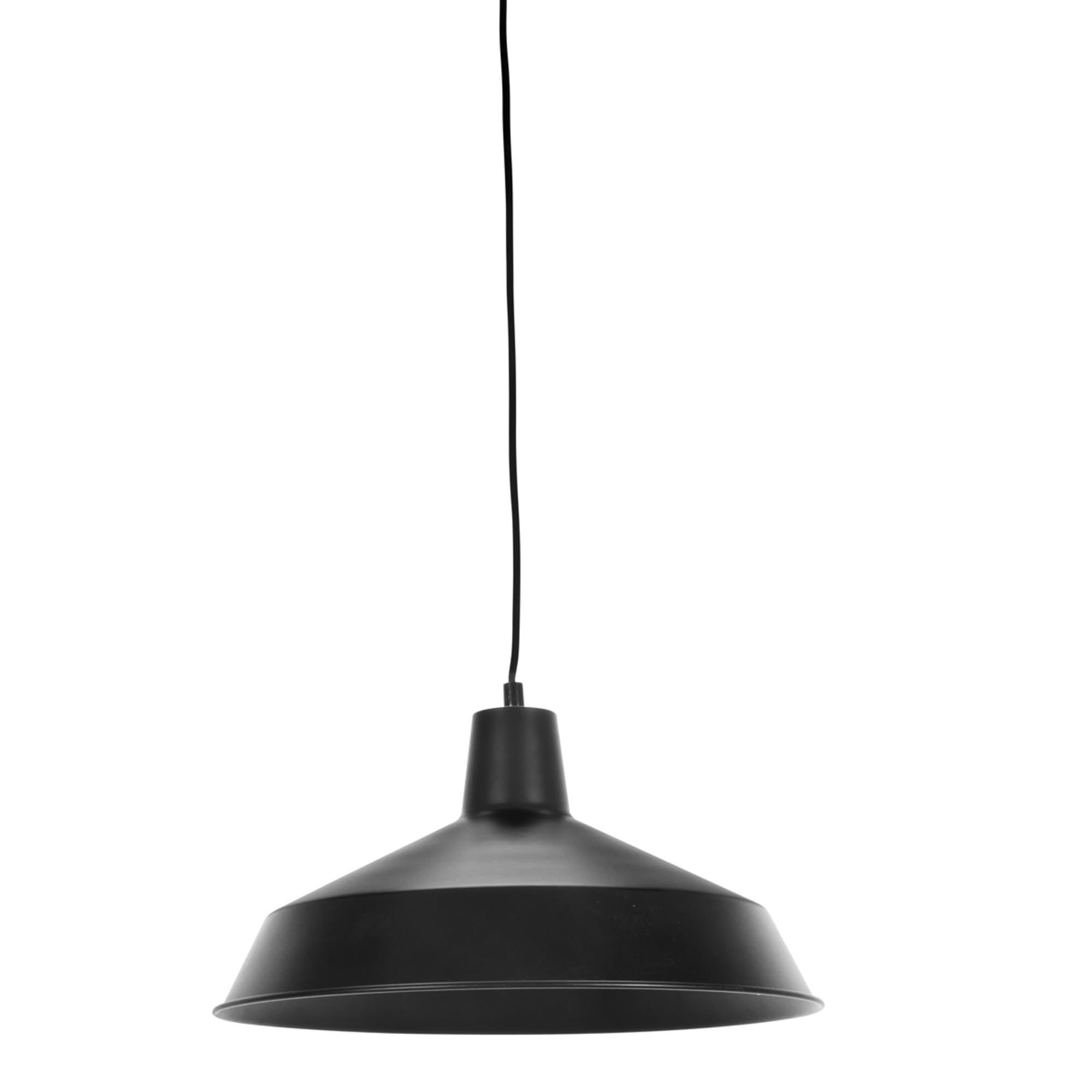 Globe Electric 65151 15ft Black Cord Plug-in Pendant Light with In-Line On/Off Switch - Matte Black Hanging Lamp for Kitchen Island, Dining Room, or Bedroom Ceiling Lighting
