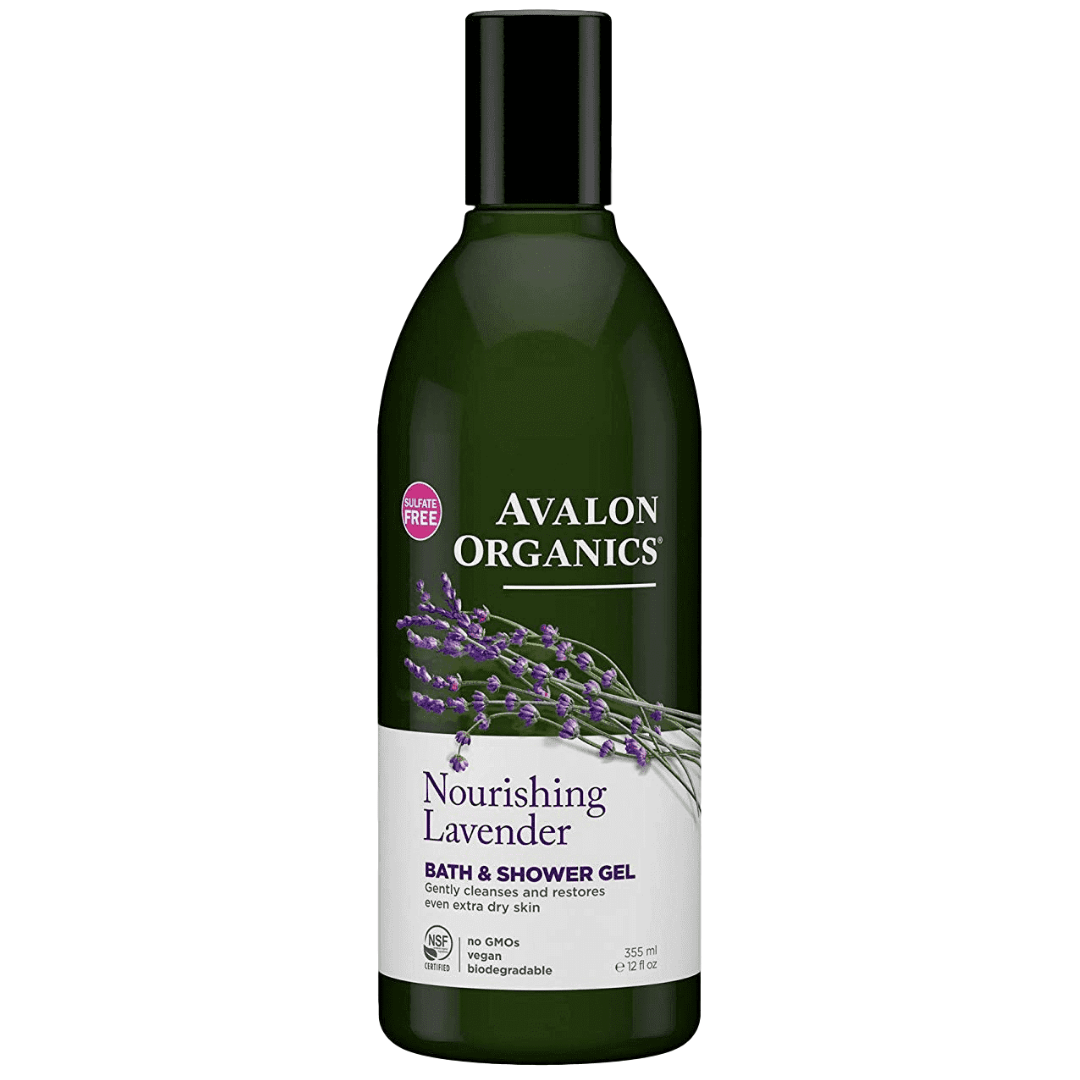 Avalon Organics Lavender Bath & Shower Gel - Soothing Body Wash for Relaxation & Stress Relief - Perfect for Spa Nights & Self-Care Routines