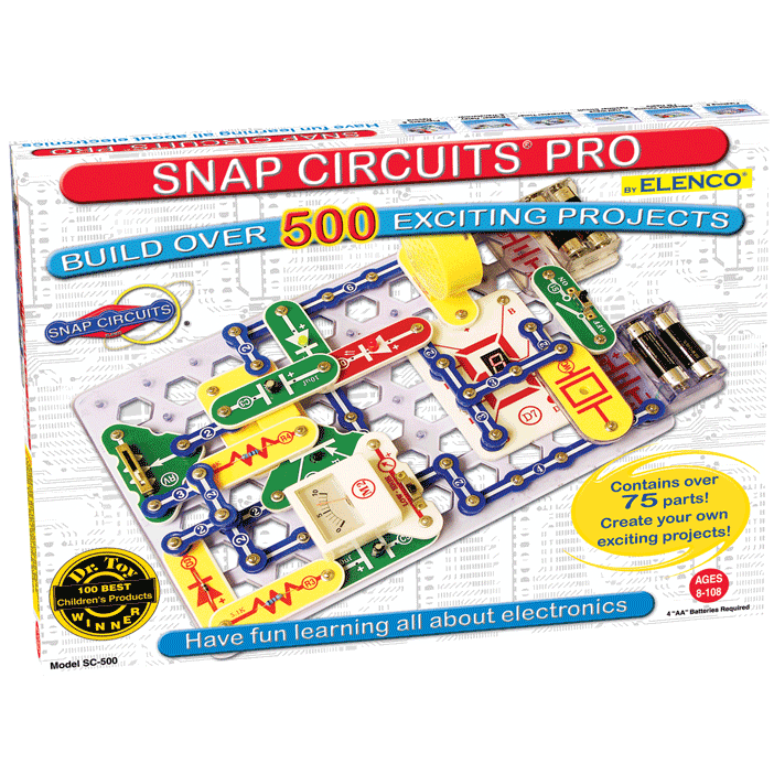 Snap Circuits Pro SC-500 Electronics Exploration Kit - Over 500 STEM Projects for Kids & Teens - Perfect for Science Learning, School Projects & DIY Experiments at Home