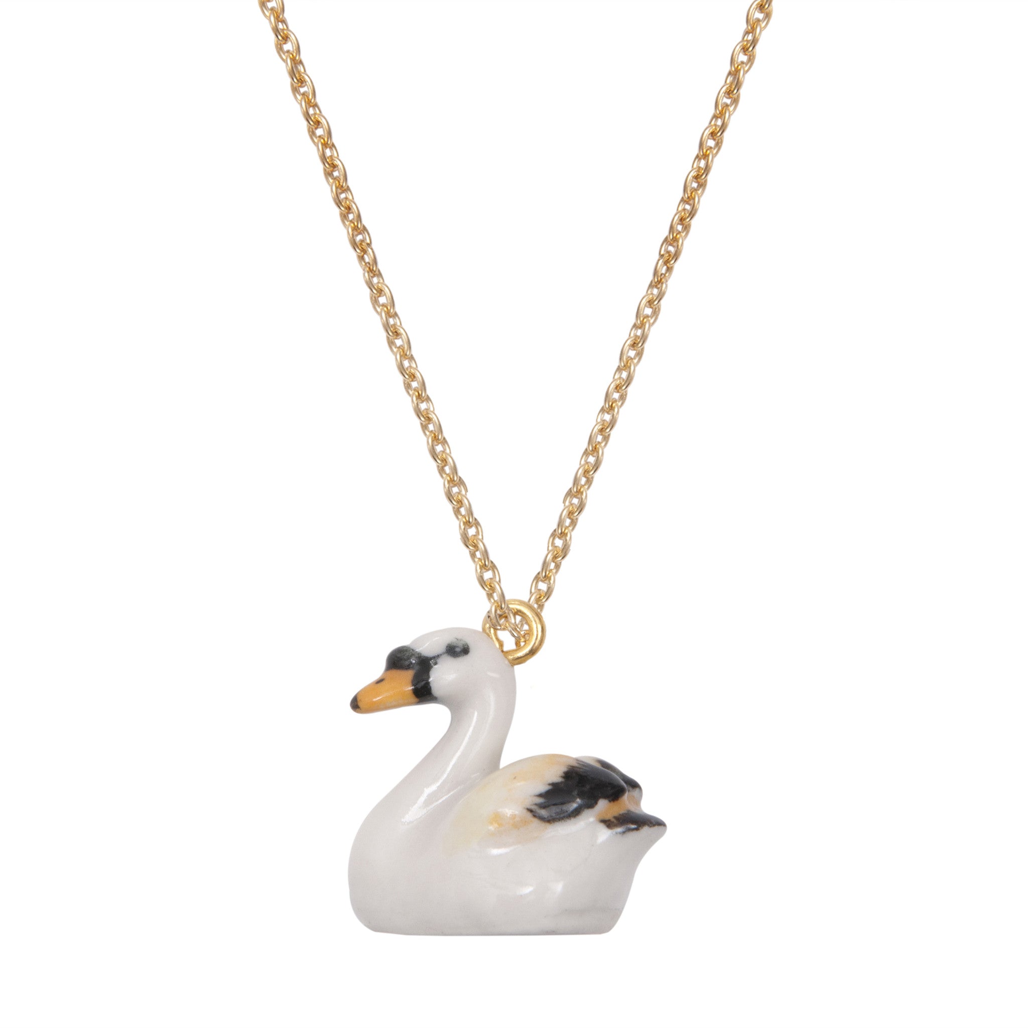 Miniature Swan Gold Necklace - Elegant 14K Gold Tiny Swan Pendant for Women - Perfect for Valentine's Day, Anniversary Gifts & Everyday Jewelry