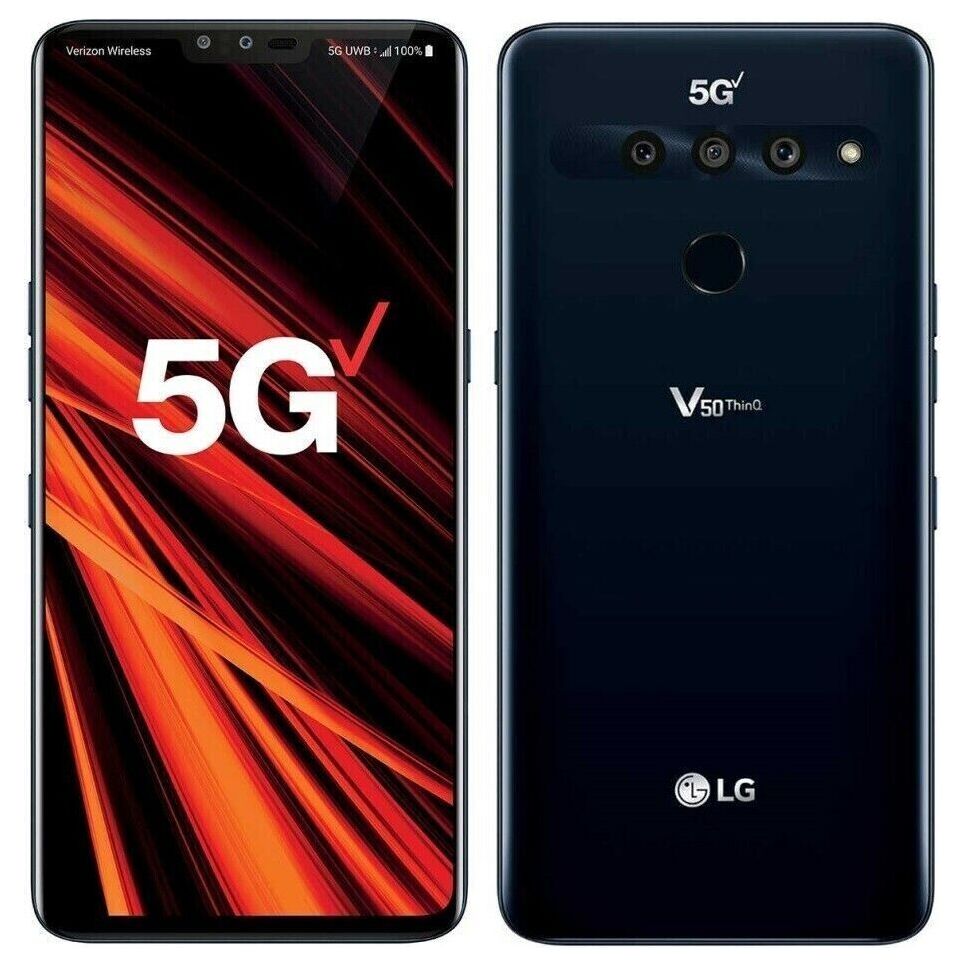 LG V50 ThinQ 5G Smartphone 128GB LM-V450 - 5G Android Phone with OLED Display, Triple Camera & Waterproof Design - Perfect for Streaming, Gaming & Business Use