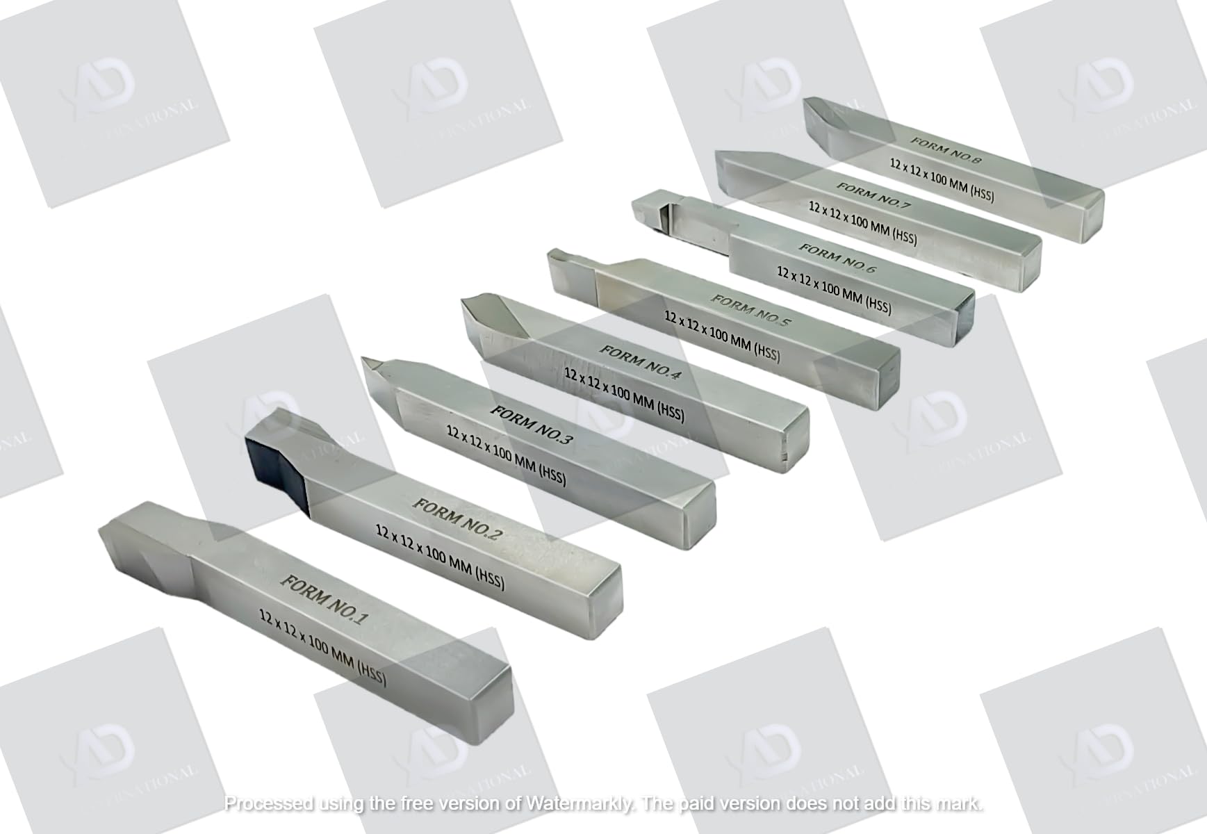 High-Speed Steel (HSS) Lathe Form Tool Set - Hardened & Ground M2 Grade for Turning, Threading, Parting (12x12x100mm Shank) - Perfect for Metalworking, DIY Projects, and Professional Machining