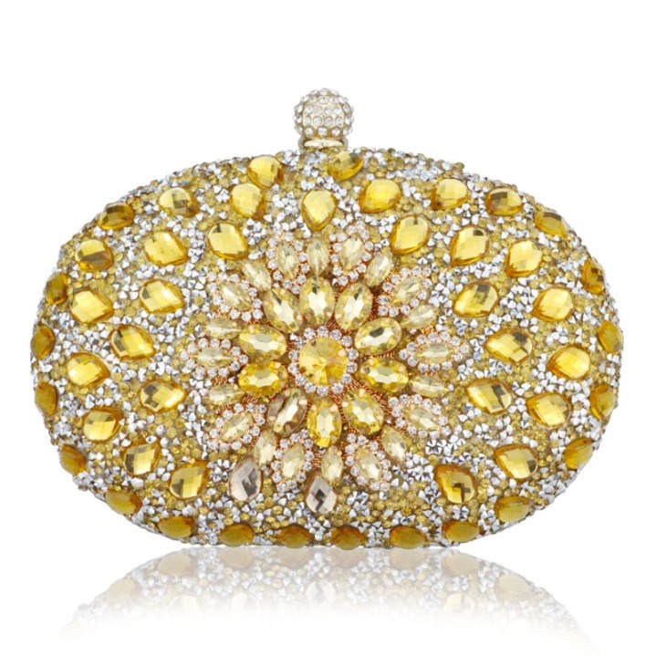 Elegant Silver Diamond Wedding Clutch Bag for Women - Perfect for Bridal Parties, Prom & Evening Events