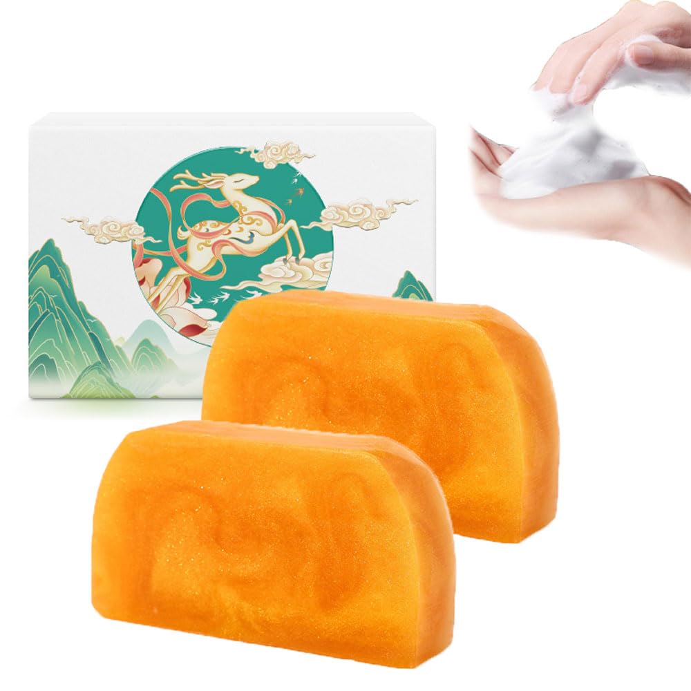 Premium Gold Perfume Soap - Deep Cleansing & Moisturizing with Long-Lasting Fragrance, Silky Nourishment for Face & Body | Luxury Bath & Skincare Gift for Women & Men