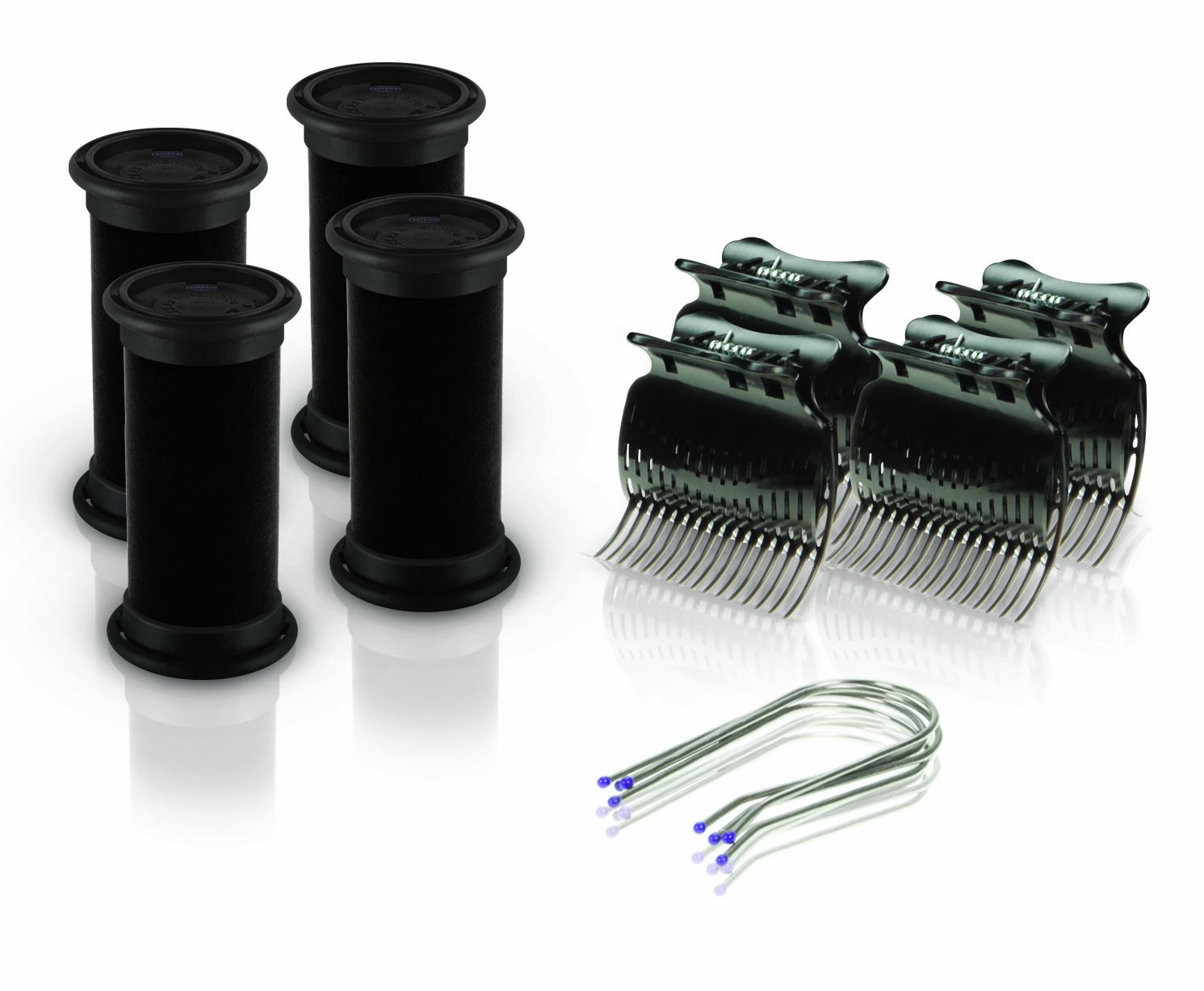 Diva Session Instant Heat 25mm Hair Rollers - Set of 4 for Quick Styling & Volume - Perfect for Home Salon, Parties & Special Occasions