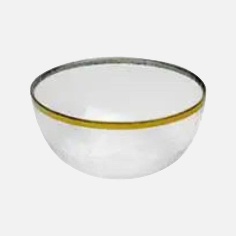 Aurora Gold Edge Glass Plate & Bowl Set - Elegant Dinnerware for Special Occasions, Perfect for Weddings, Parties, and Fine Dining