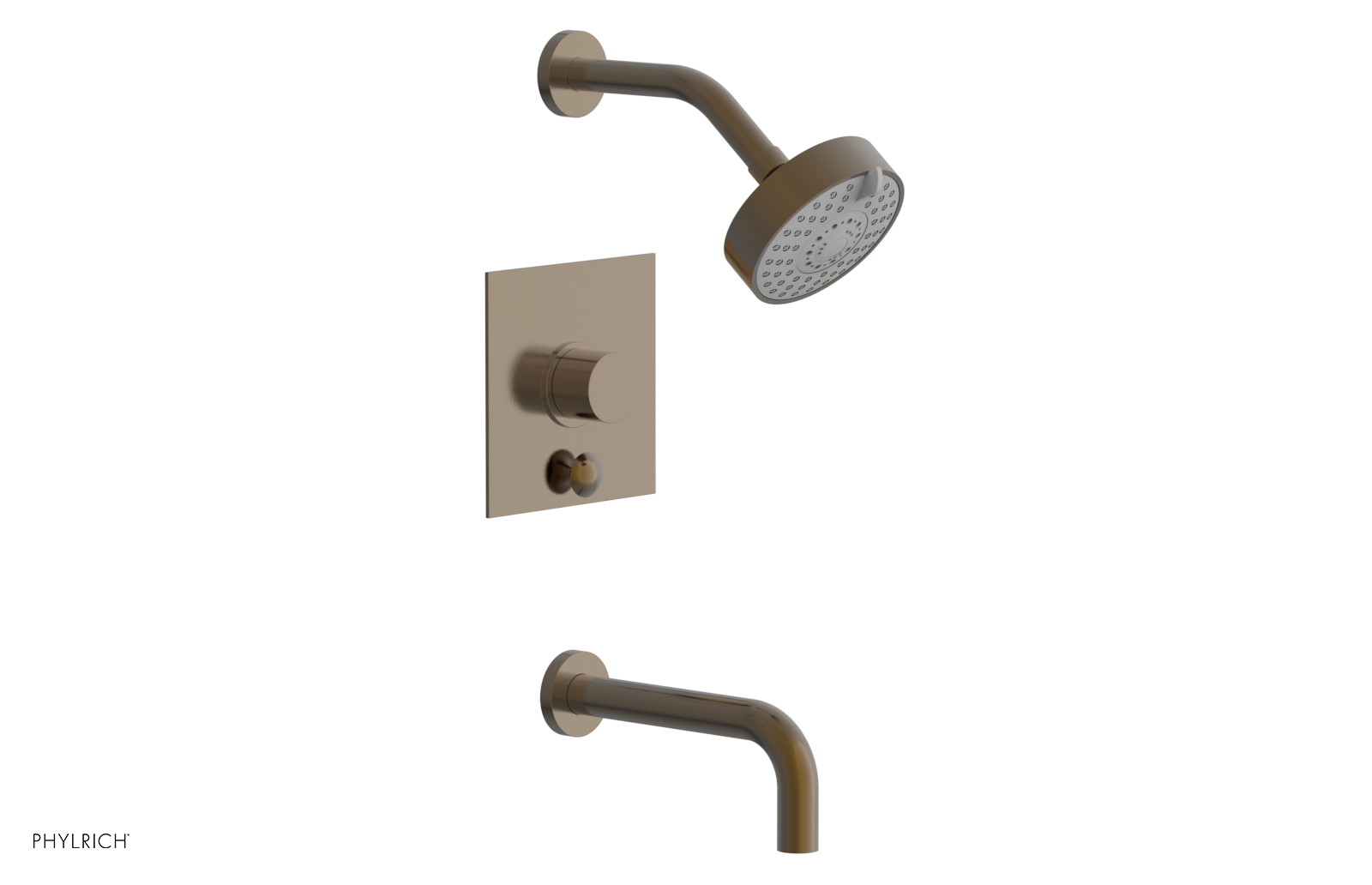 BASIC II Pressure Balance Tub and Shower Faucet Set 230S 27 - Chrome Finish for Bathroom & Shower Installation, Perfect for Modern Home Renovation