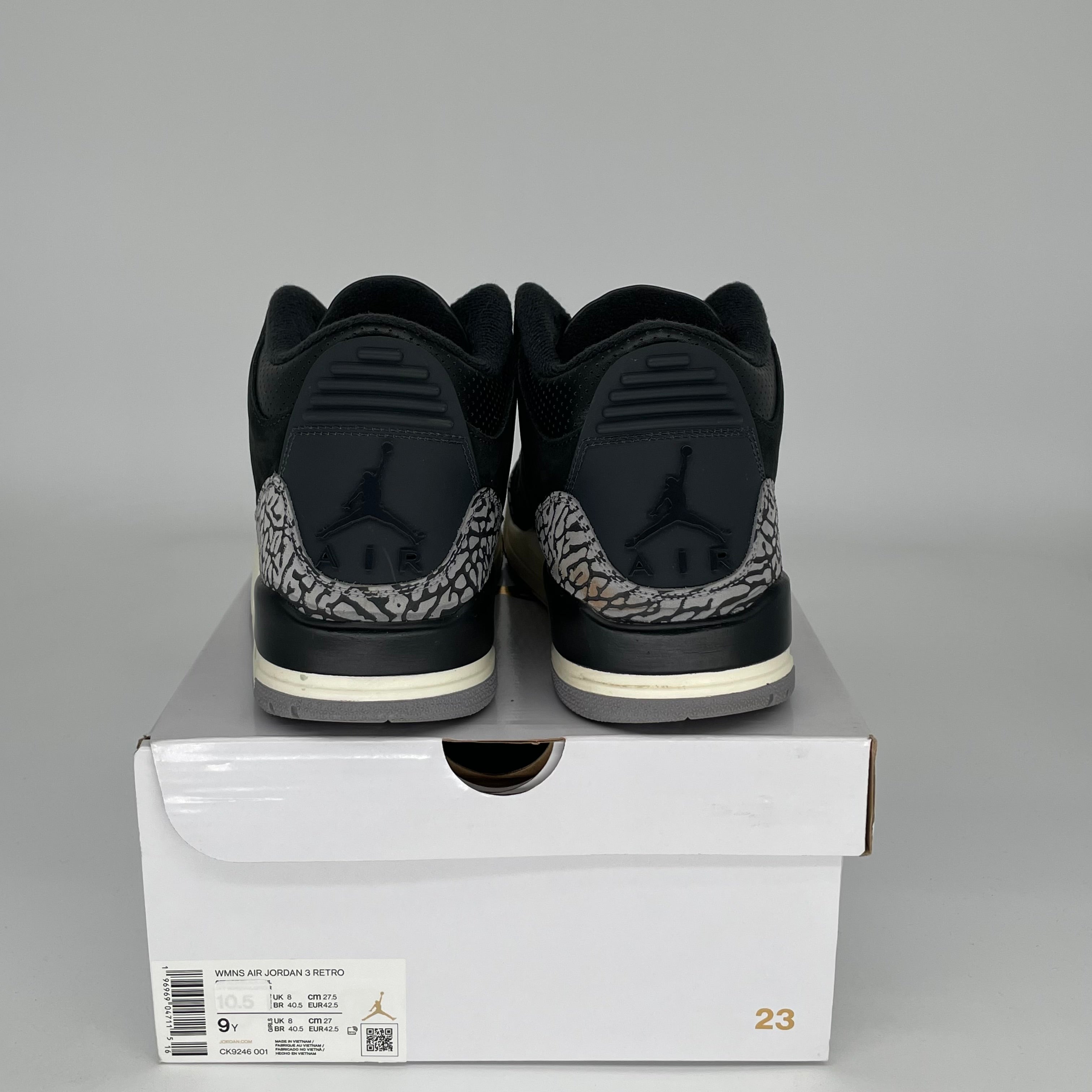 Original Air Jordan 3 Retro 'Off Noir' Women's Size 9/10.5W - Style Code CK9246-001 | Basketball Shoes for Women, Streetwear Fashion & Sneaker Collection