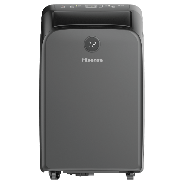 Hisense AP70020HR1GD 12,000 BTU Portable Air Conditioner with Heater - 4-in-1 Cooling, Heating, Dehumidifier & Fan - Compact & Convenient for Rooms up to 550 Sq.Ft - Perfect for Bedrooms, Living Rooms & Home Offices (Gray)